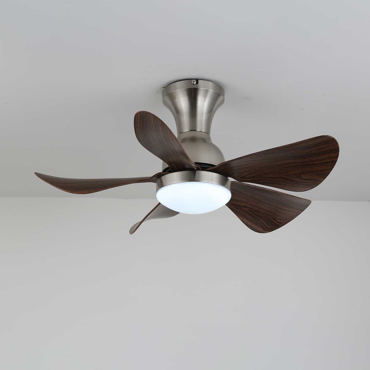 Breezenest Compact Ceiling Fan with Light Kit - Energy Efficient Quiet Bladeless Design for Bedroom, Living Room & Office - Modern Cooling and Lighting Solution for Home & Workspace