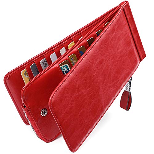 Oil Wax leather Red