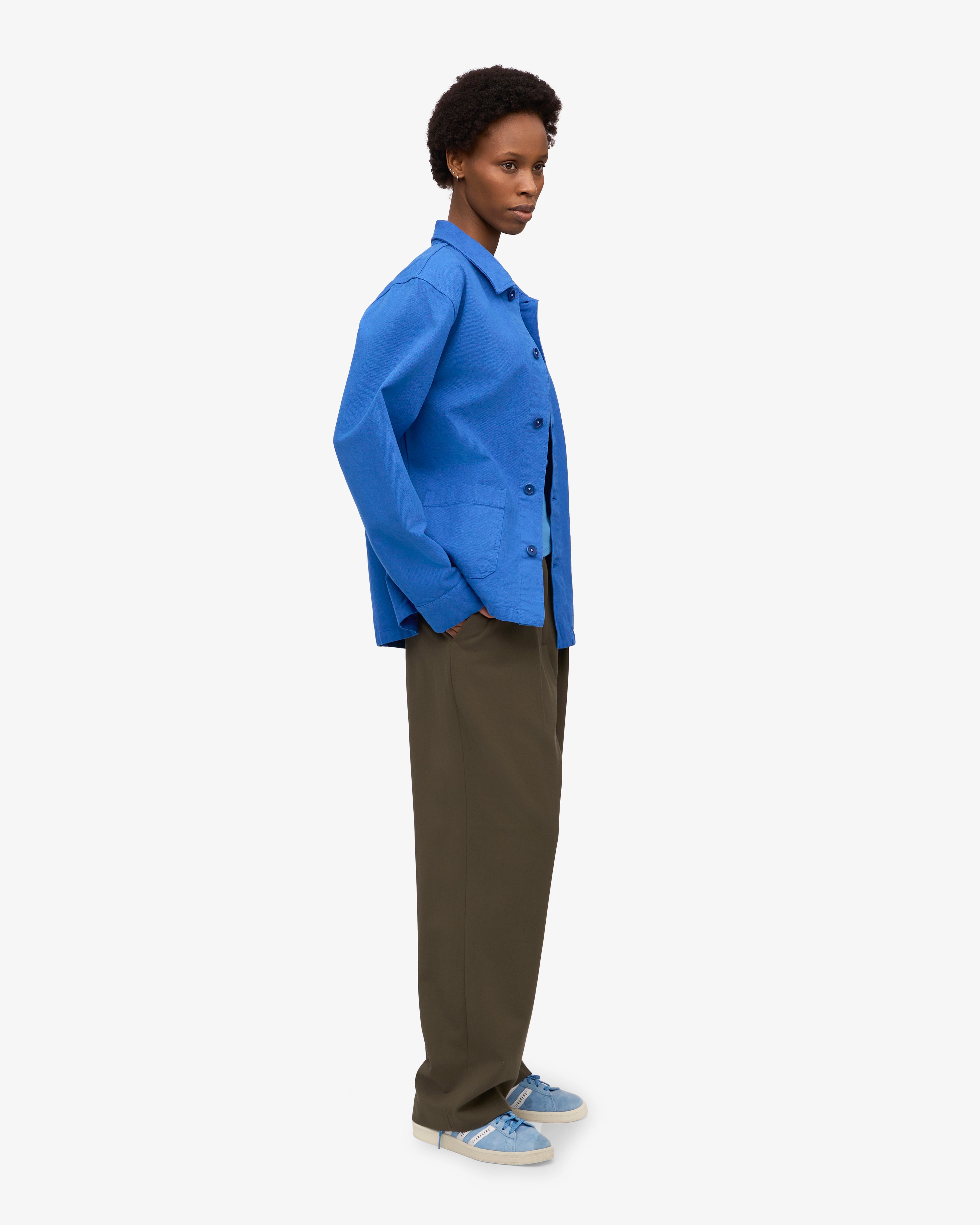 Organic Workwear Jacket for Men & Women - Durable Pacific Blue Outdoor Jacket - Perfect for Construction, Hiking & Casual Wear