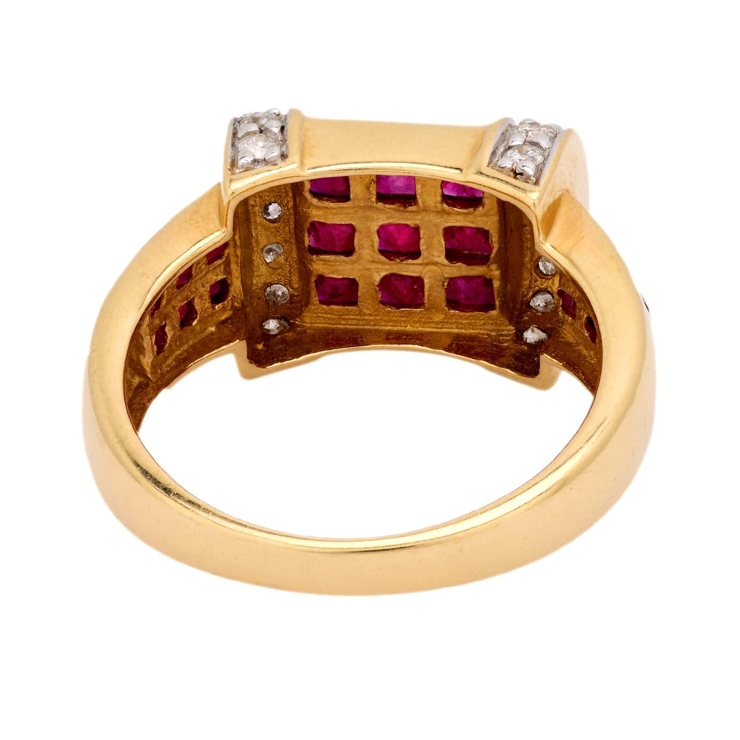14K Gold Ruby and Diamond Ring for Women - Vintage Style Engagement & Wedding Jewelry - Perfect for Anniversaries, Proposals, and Special Occasions