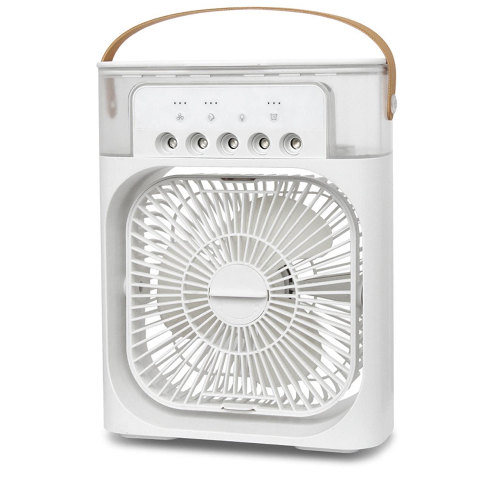 Portable Misting Fan with 3 Speed Settings, USB Charging, Adjustable Angle & Night Light - Cooling Humidifier Fan for Home, Office, Outdoor Use - Perfect for Patio, Camping, and Hot Summer Days