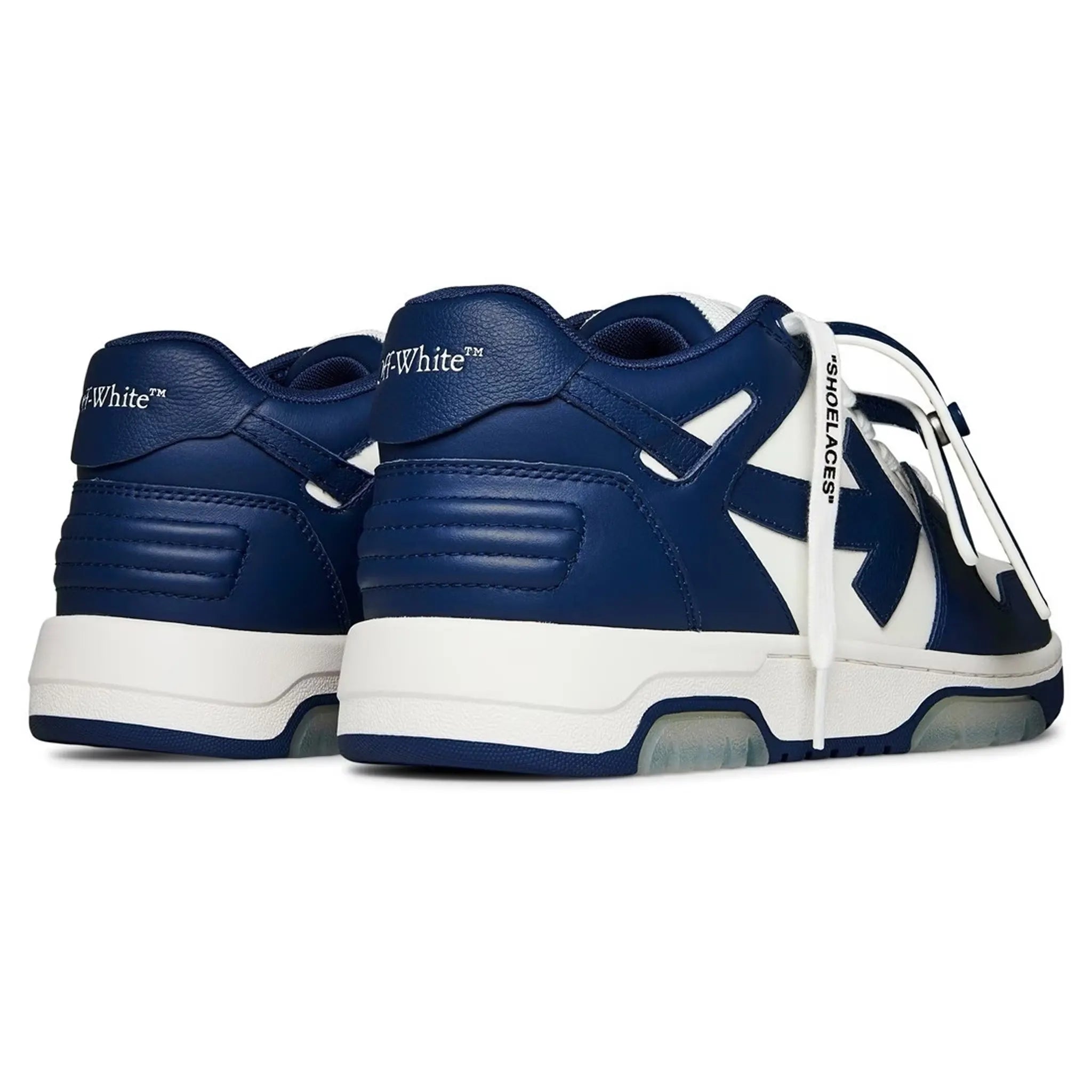 Off White Out Of Office Navy Blue & White Sneakers - Stylish Casual Shoes for Men & Women - Perfect for Streetwear, Work & Everyday Wear