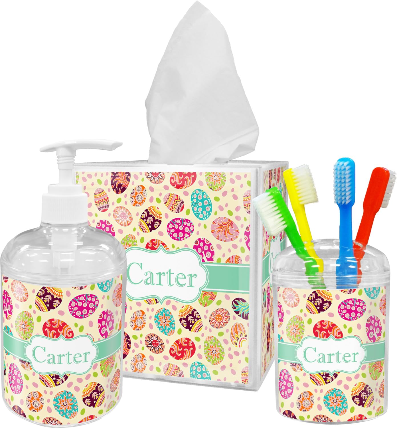 Personalized Easter Egg Toothbrush Holder - Cute Bathroom Decor for Easter, Spring & Home Organization - Perfect for Kids, Families & Holiday Gifting