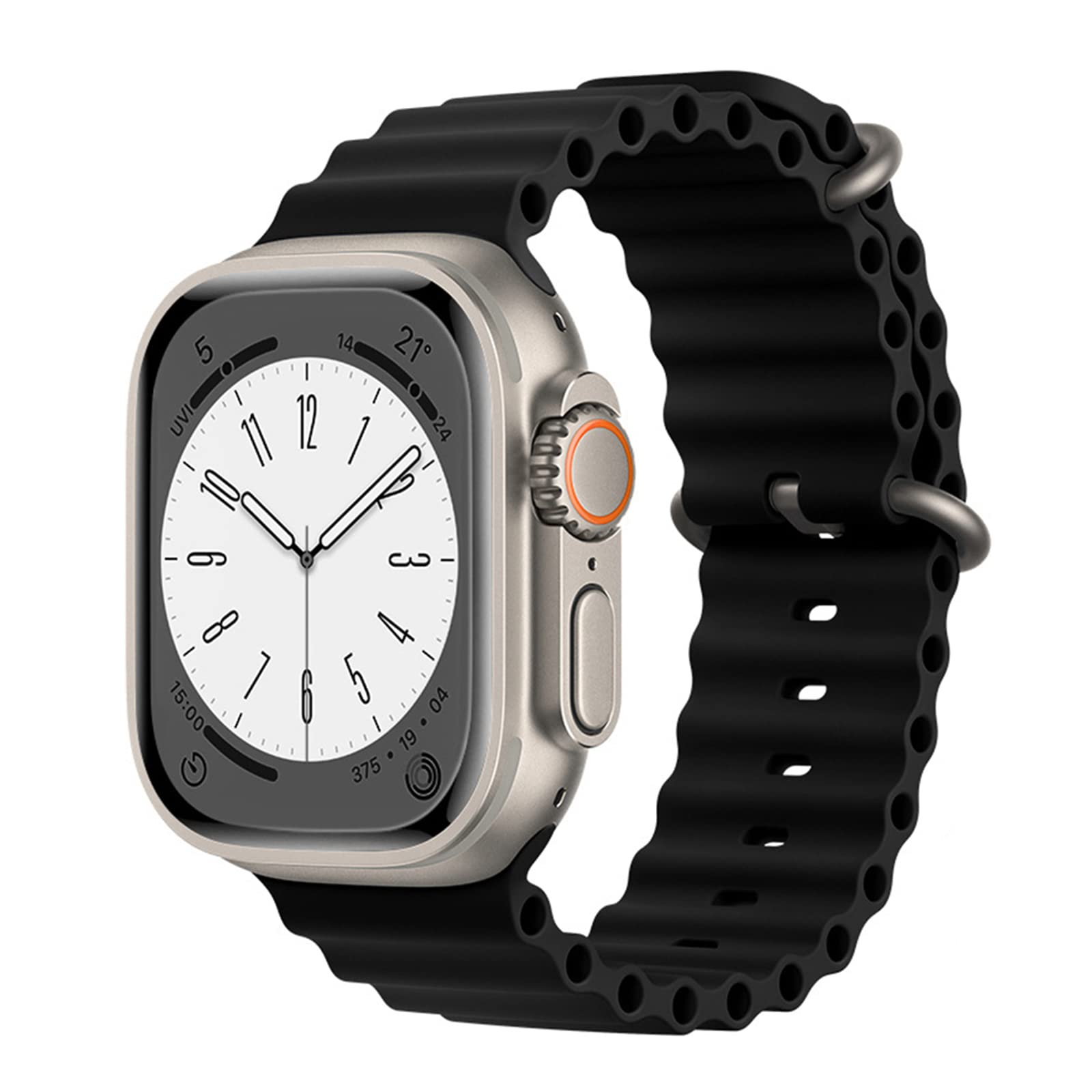 Premium Silicone Watch Bands for Apple Watch - Soft Durable Sport Strap Compatible with iWatch Series Ultra/8/7/6/5/4/3/2/1/SE (38mm/40mm/41mm/42mm/44mm/45mm/49mm) - Unisex Design for Men & Women - Perfect for Swimming, Workouts & Everyday Wear