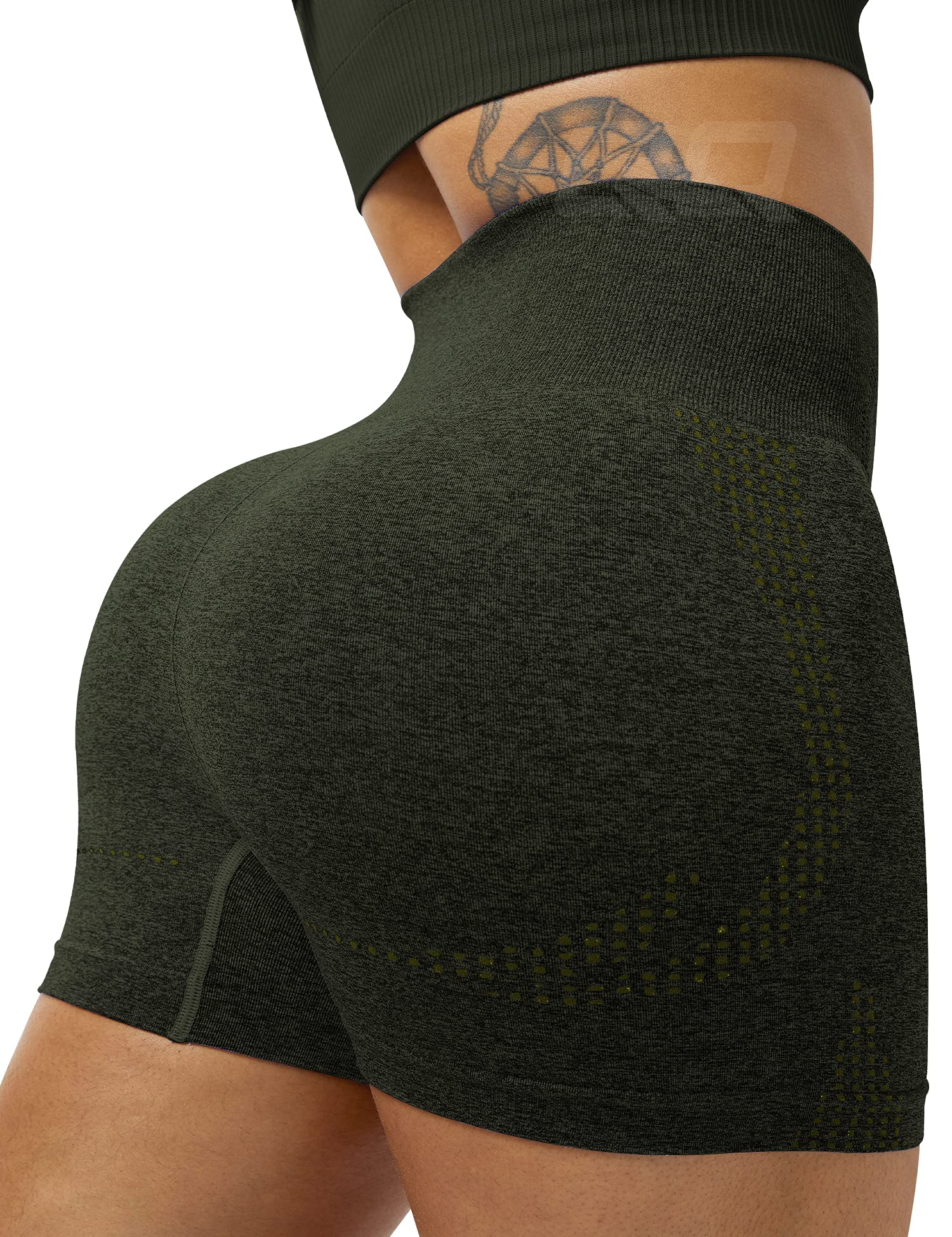 Women's High Waist Seamless Yoga Shorts - Tummy Control Compression Workout Shorts for Running, Gym & Yoga | Elastic Push Up Hot Pants for Women's Activewear