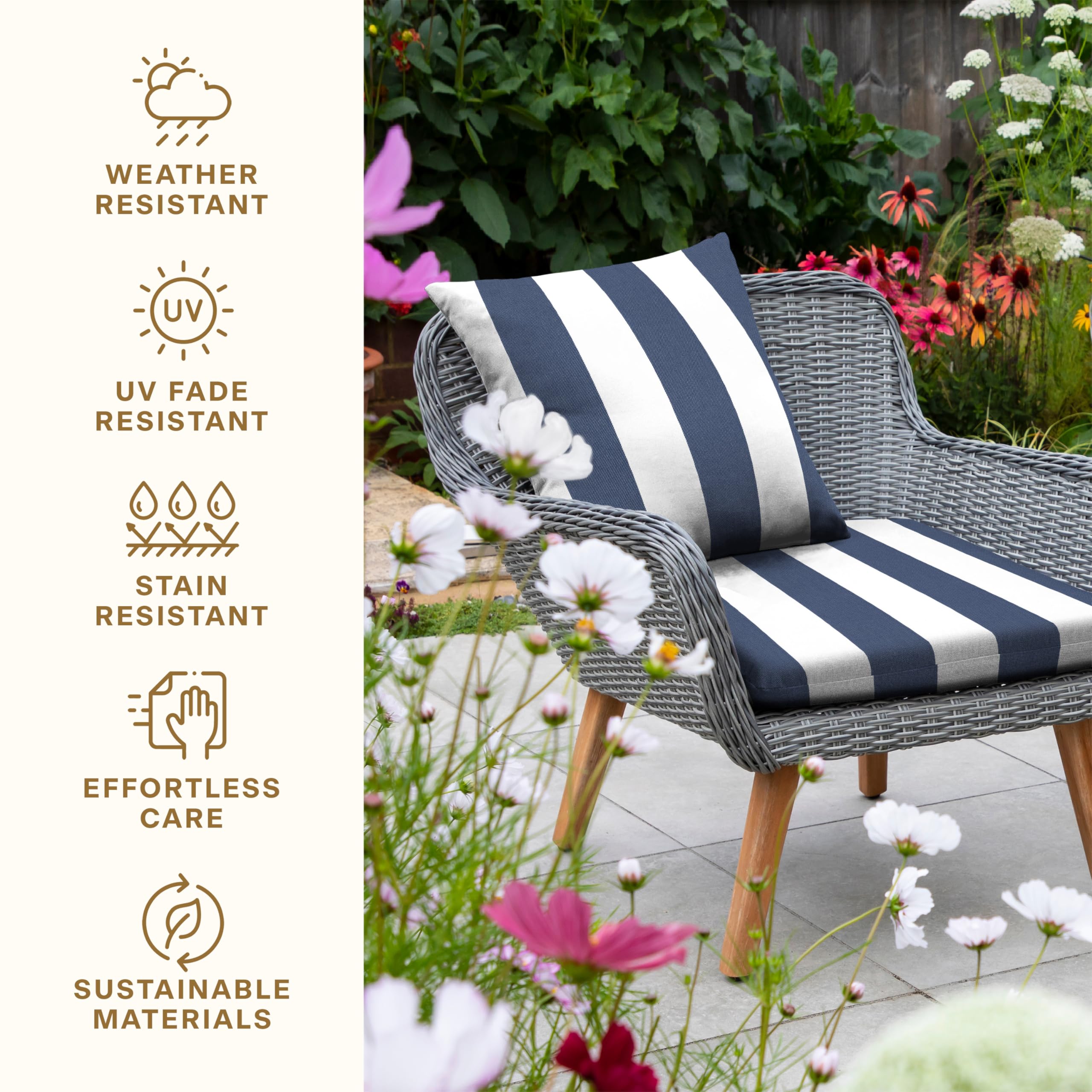Honeycomb Outdoor Universal Seat Cushion Set - 18