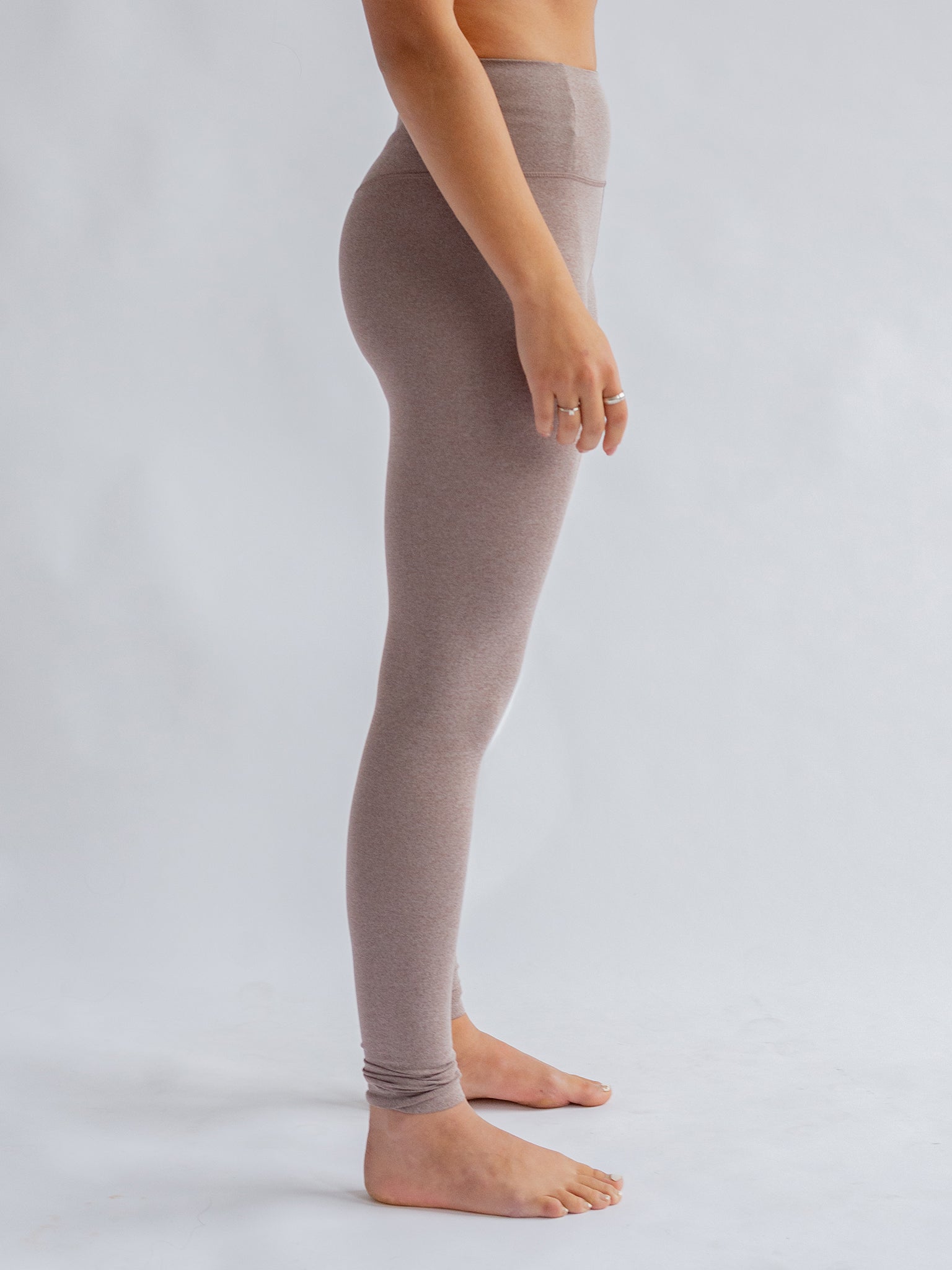 Girlfriend Collective Float High Rise Leggings - Women's Yoga Pants for Workout & Running | Soft & Breathable Heather Cocoon Color | Perfect for Gym, Pilates & Lounge Wear