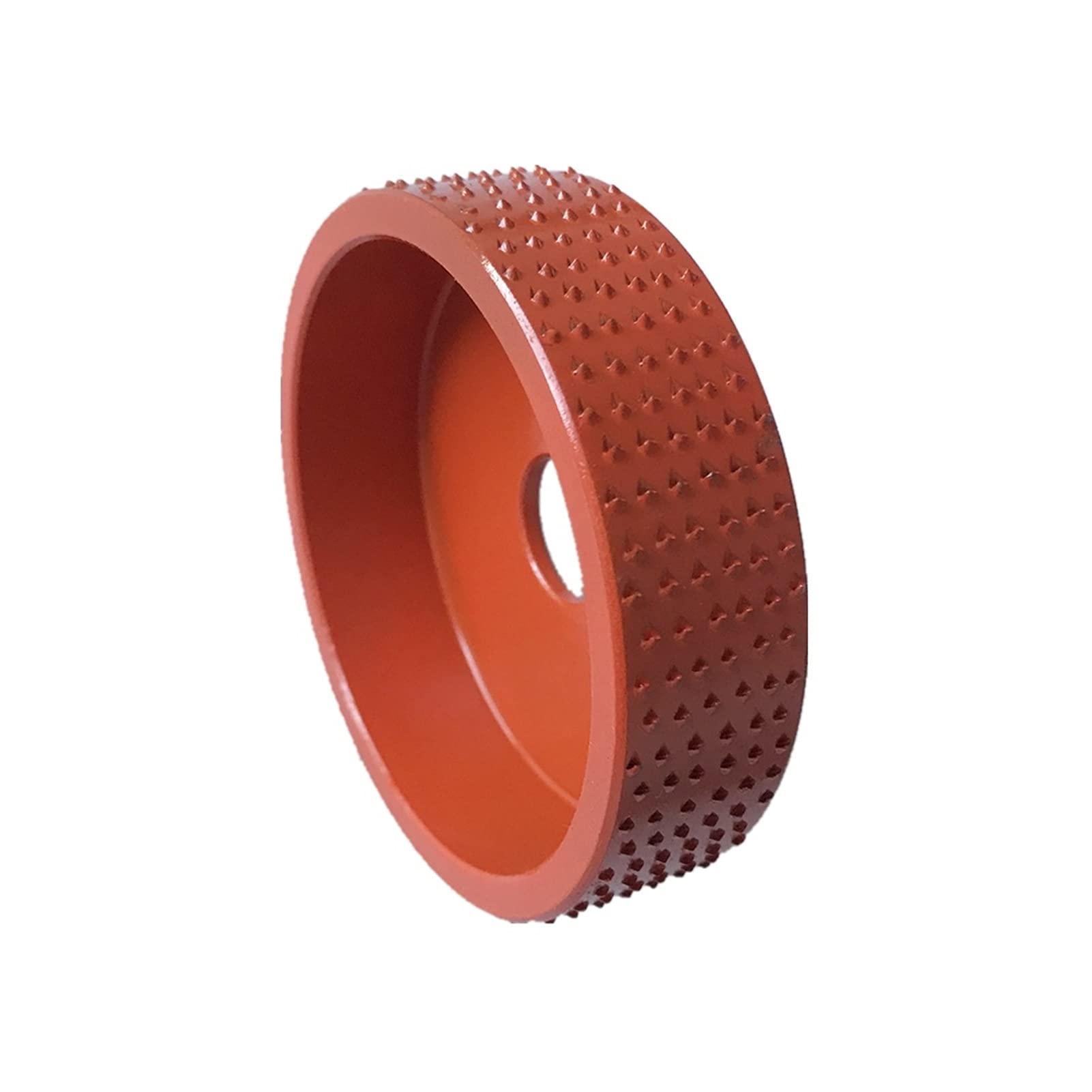 FSLLOVE FANGSHUILIN 4.5 Inch Wood Angle Grinding Wheel - Tungsten Carbide Coated Sanding & Carving Disc for Angle Grinder - Rotary Tool Abrasive for Wood Shaping & Polishing (Orange) - Perfect for DIY Woodworking, Furniture Repair & Craft Projects