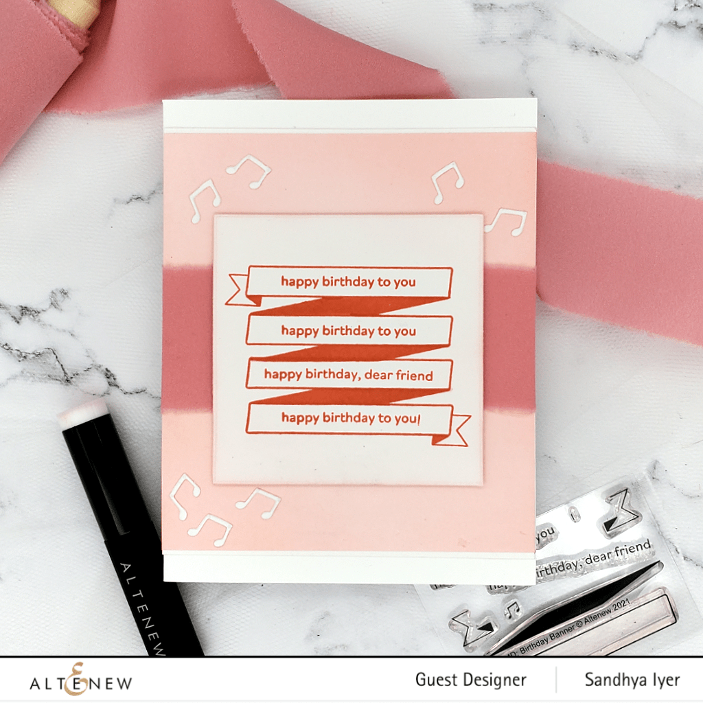 Mini Delight Birthday Banner Stamp & Die Set - DIY Scrapbooking, Card Making, Party Decorations for Birthdays & Celebrations