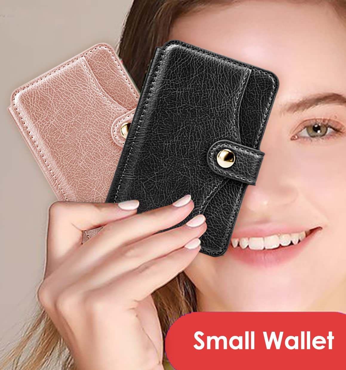M-Plateau Phone Wallet Stick On - 3M Adhesive Slim Credit Card Holder for iPhone, Samsung & Most Smartphones (Black) | Perfect for Hands-Free Shopping, Travel & Everyday Convenience