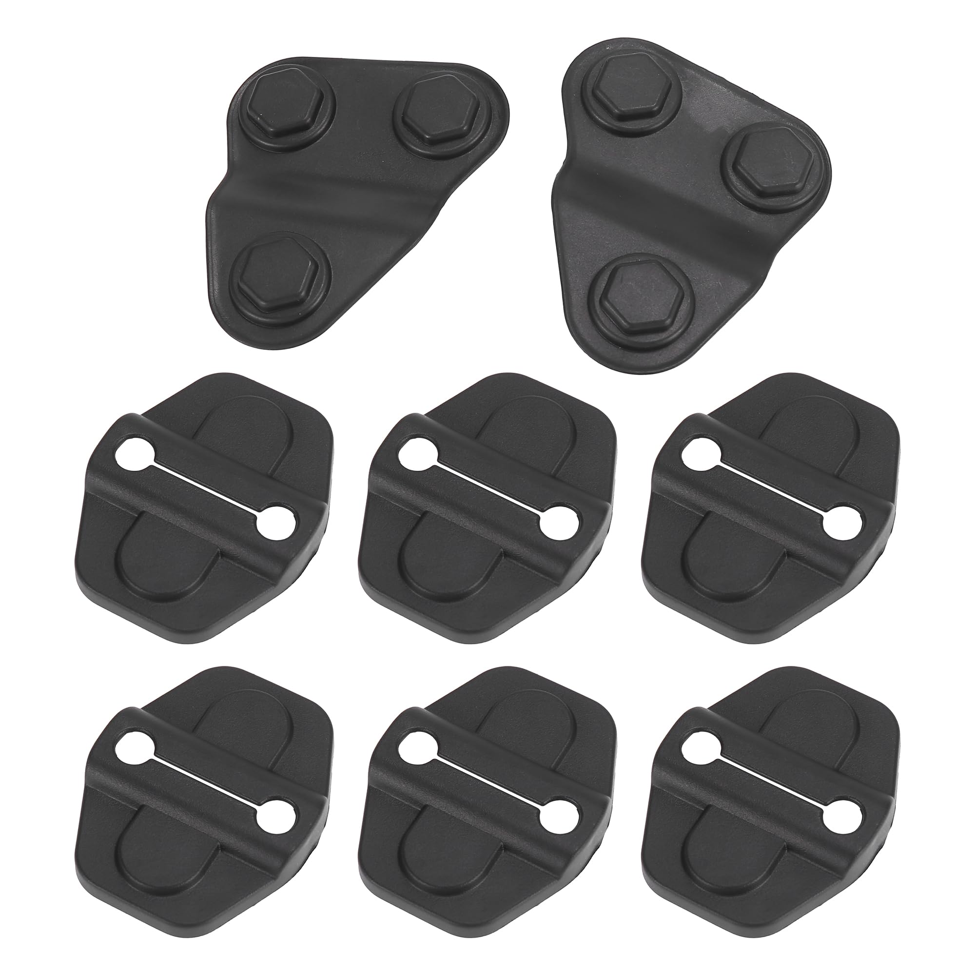 X AUTOHAUX 1 Set ABS Front Door Screw Protection Cover & Lock Decoration for Jeep Wrangler JL (2018-2021) - Durable Trim Accessories for Off-Road & Daily Driving Protection