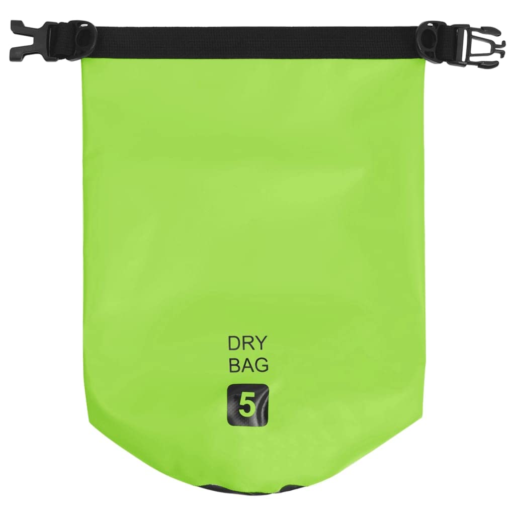 **vidaXL Waterproof Dry Bag with Zipper - Green PVC Backpack for Boating, Kayaking & Water Sports | Durable Duffel Bag for Swimming, Fishing & Outdoor Adventures**
