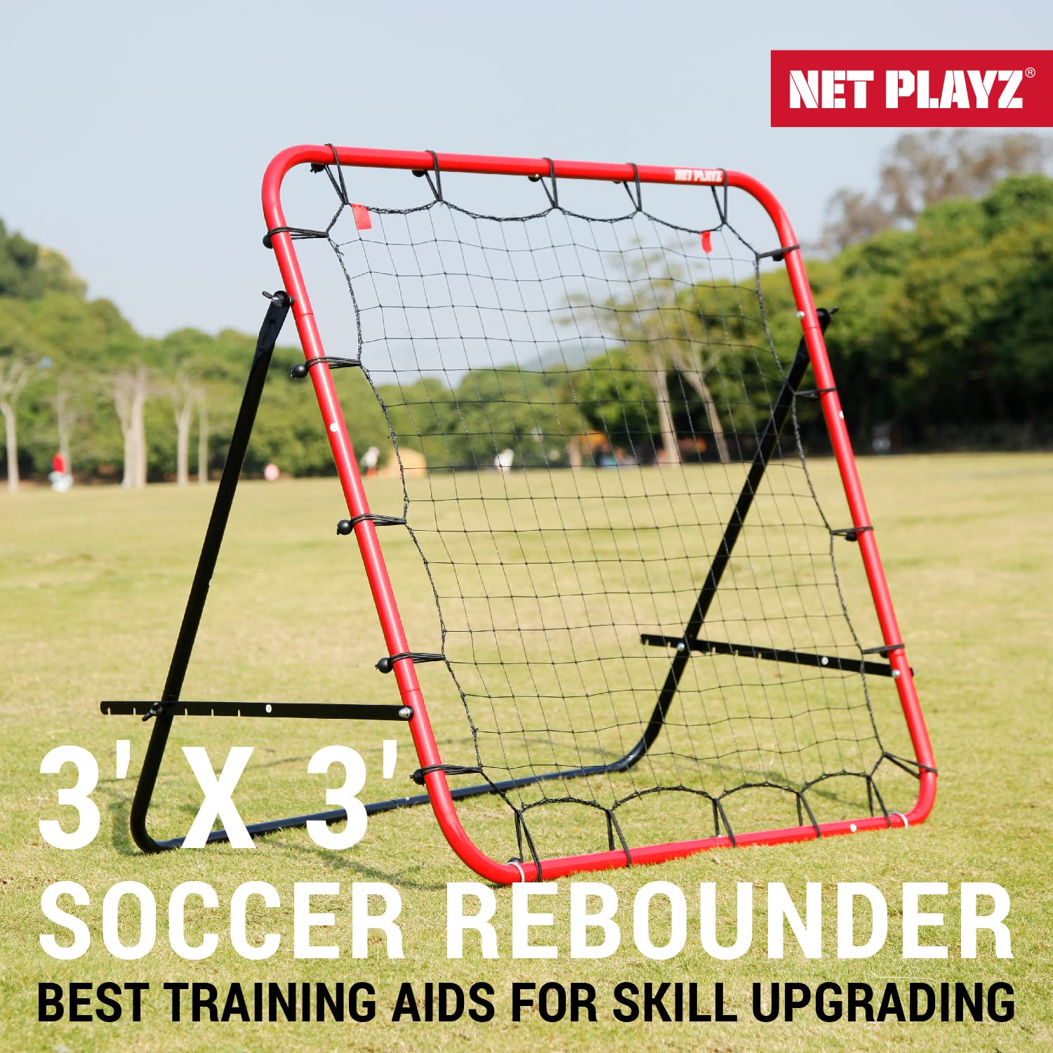Portable Soccer Training Equipment for Kids & Teens - Kickback 3.3X3.3FT Football Aid | Perfect for Backyard Practice