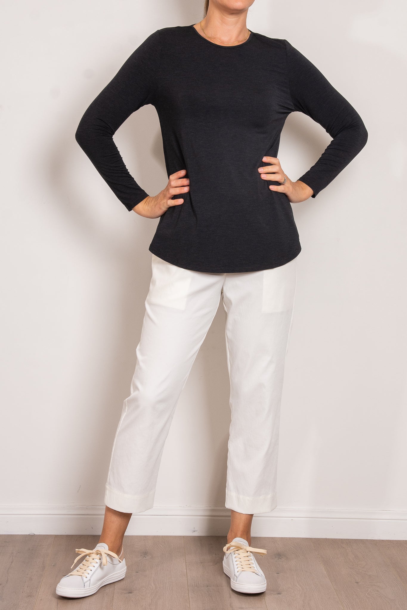 Tani Cara Long Sleeve Marle Top for Women - Soft Cotton Blend Casual Shirt - Perfect for Work, Date Night & Everyday Wear