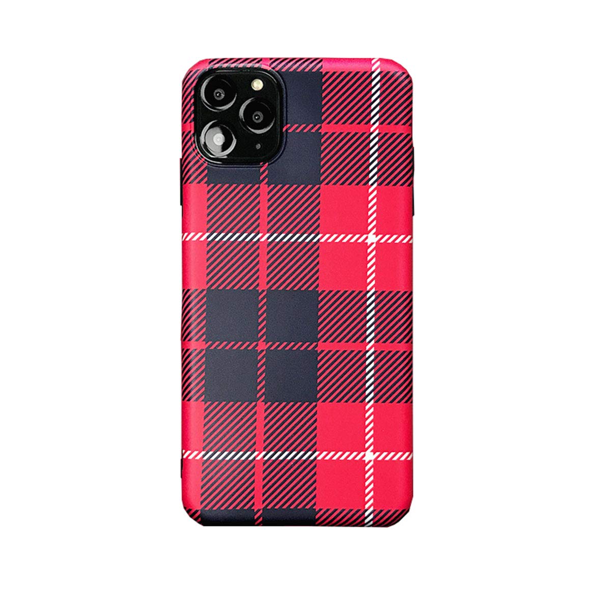 Christmas Tartan iPhone 11 Pro Max Case - Red Plaid Soft TPU Slim Fit Silicone Cover for Women (6.5 inch) | Perfect Winter Protection & Holiday Gift for iPhone 11 Pro Max Users