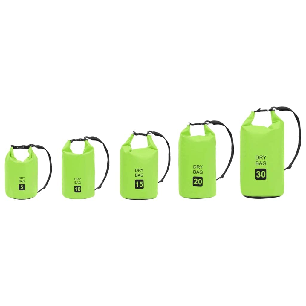 Waterproof Dry Bag with Zipper - Green PVC Waterproof Backpack for Boating, Kayaking & Water Sports | Durable Dry Sack for Camping, Hiking & Outdoor Adventures