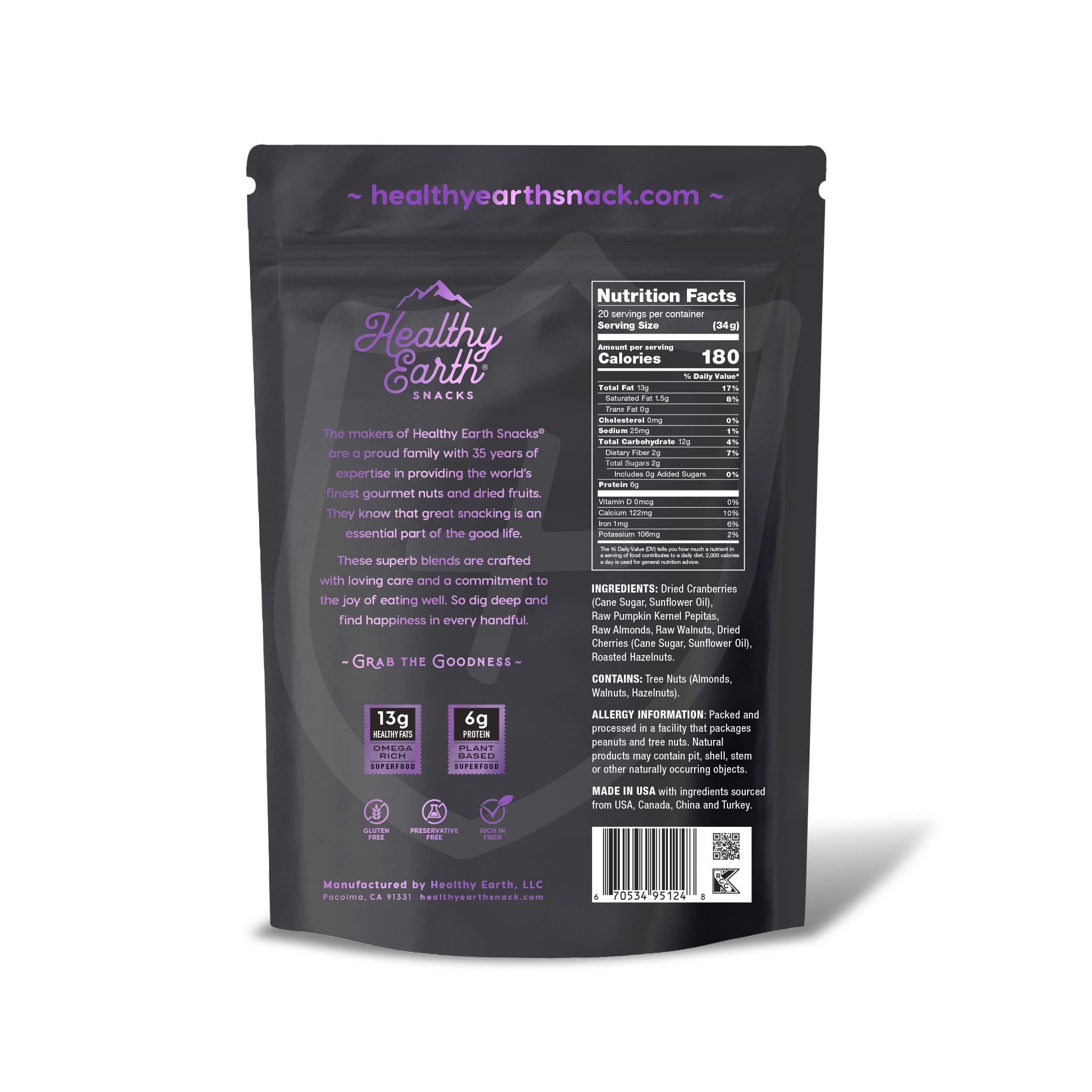 Premium Unsalted Mixed Nuts & Trail Mix - Peanut Free, Sugar Free, Gluten Free Snacks | High Protein, High Fiber, No Preservatives | Natural Antioxidant Rich Snack for Hiking, Office & Healthy Lifestyle