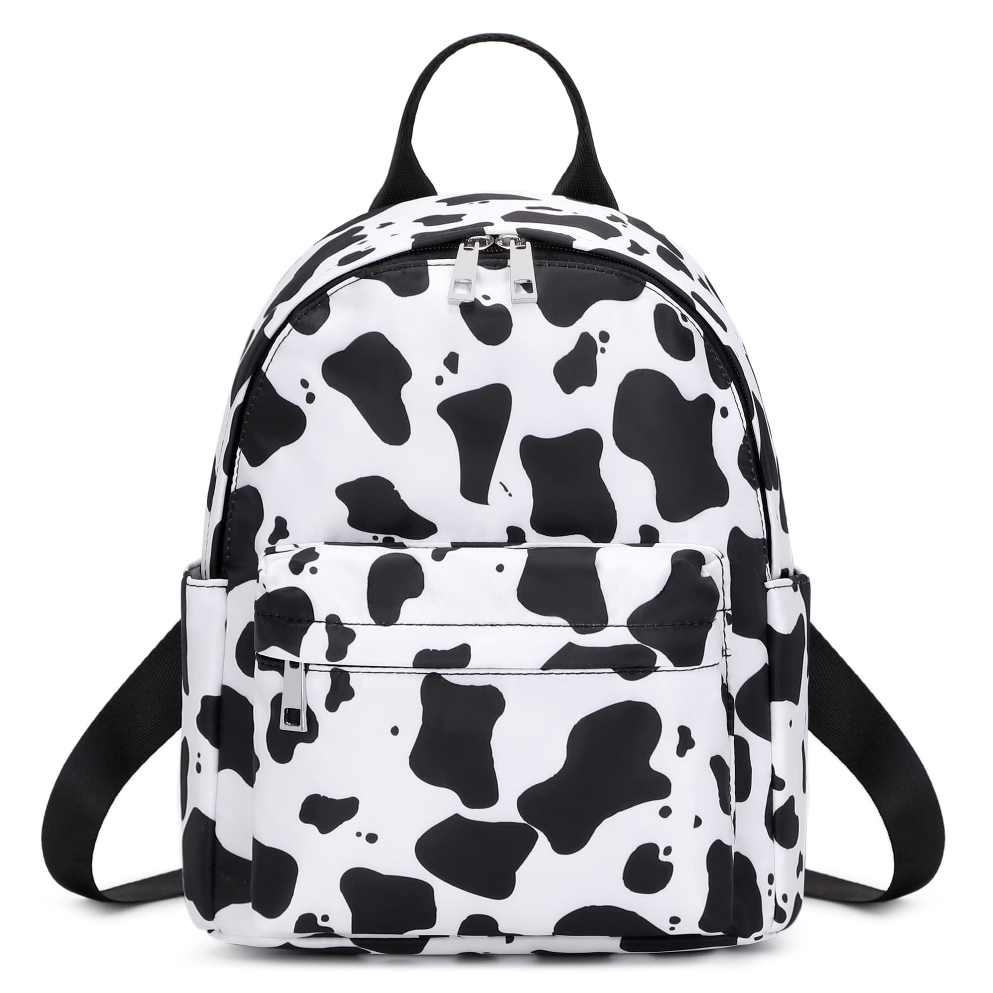Cow Print Mini Backpack for Women & Girls - Cute Small Backpack Purse for School, Travel, Work & Daily Use | Fashionable Cowhide Design for Teens, Adults & Kids