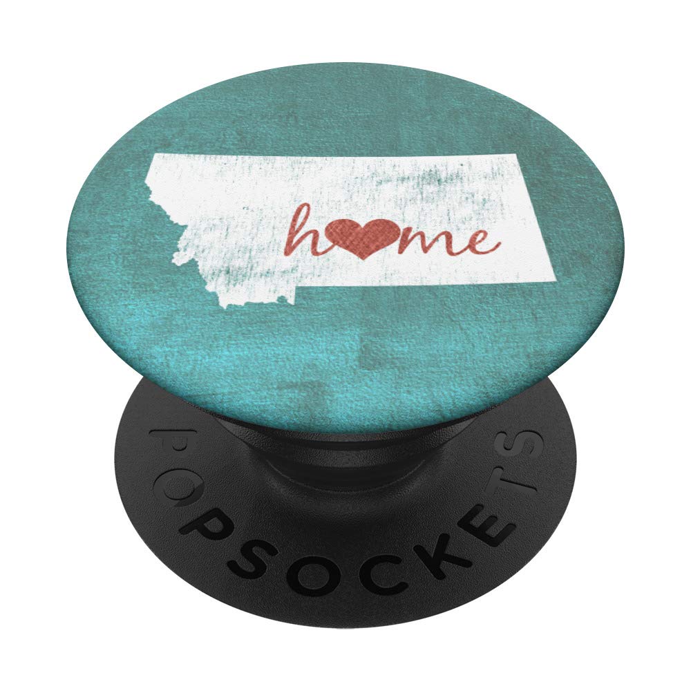 Montana Distressed State Coral Home Heart Text on Tea - Perfect for Farmhouse Decor, Rustic Kitchen, and Cozy Living Room Aesthetic