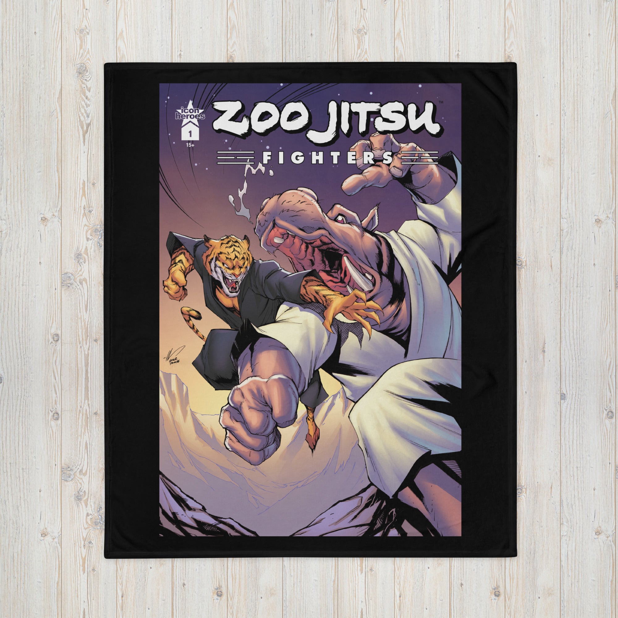 Zoo Jitsu Fighters #1 Cover C Garza Throw Blanket - Soft Flannel Fleece Blanket for Couch, Bed & Sofa - Perfect for Anime Fans, Gift & Home Decor