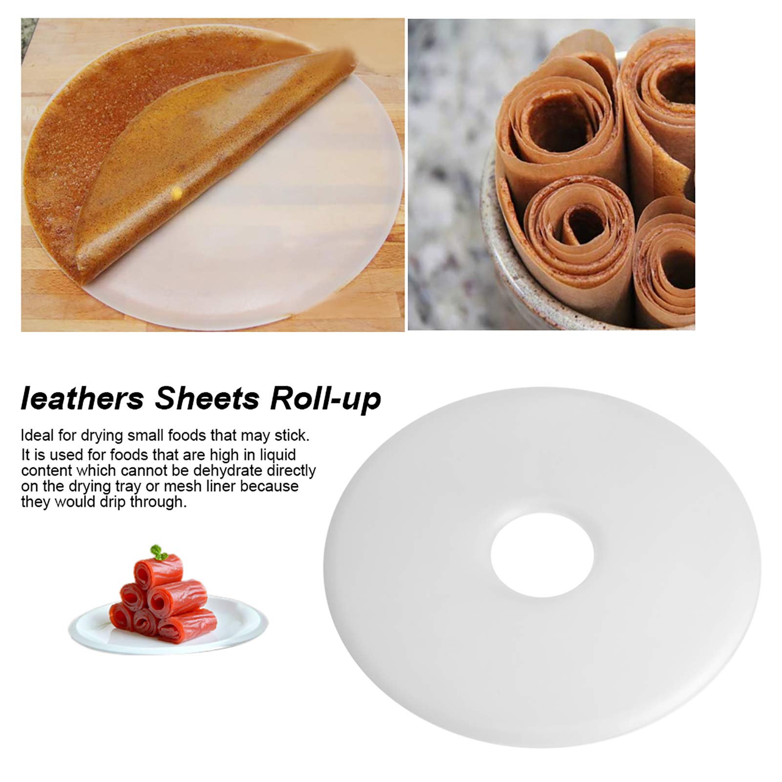 Non-Stick Round Silicone Dehydrator Sheets for Fruit Leather & Roll-Ups - Perfect for Food Dehydrators, Healthy Snacks, and DIY Fruit Roll-Ups at Home