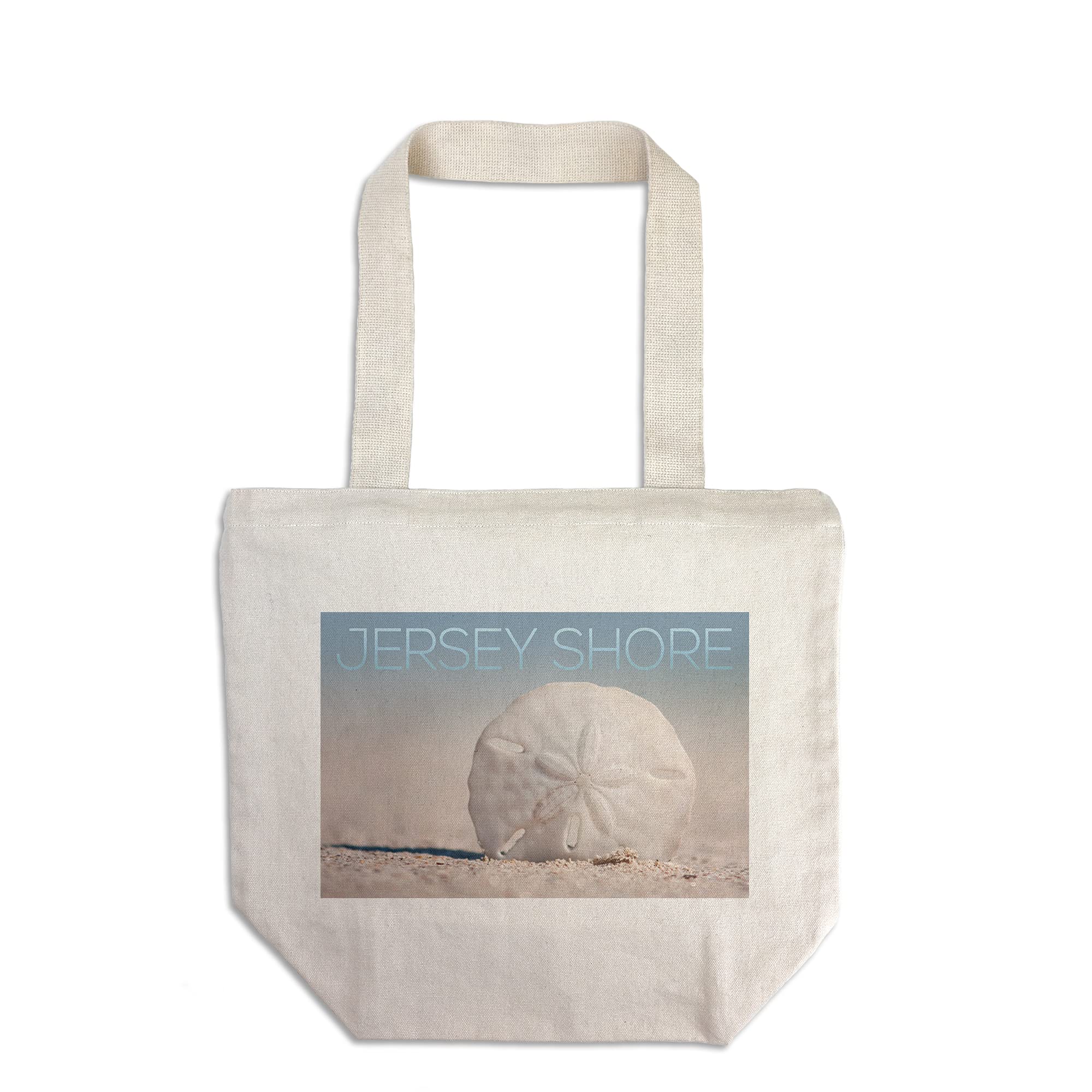 Lantern Press Jersey Shore Sand Dollar on Beach - 100% Cotton Canvas Reusable Tote Bag for Grocery Shopping, Beach Trips & Daily Use