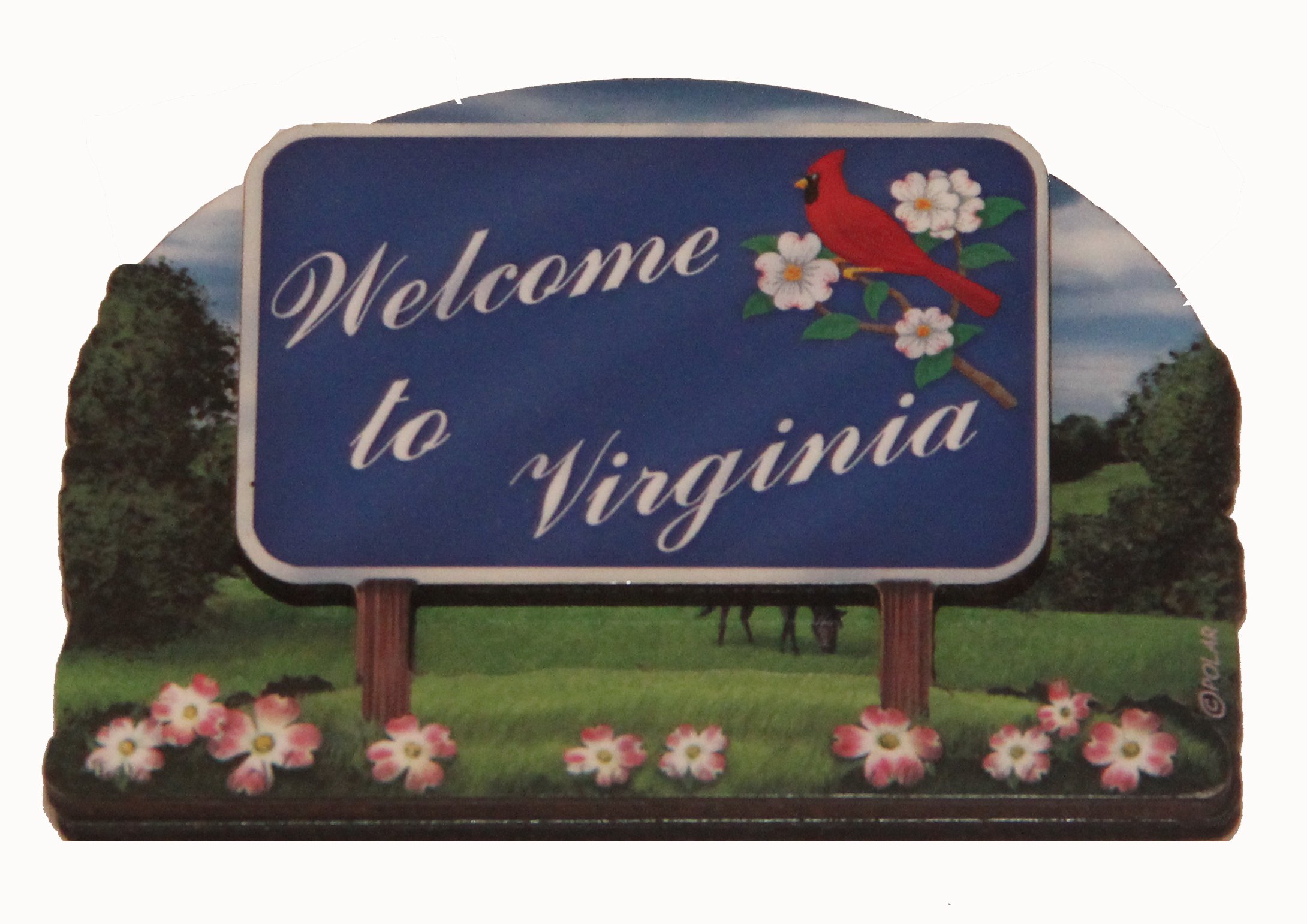 Virginia State Welcome Sign - Wooden Fridge Magnet Souvenir - Perfect for Home Decor, Office Gifts & Travel Memories