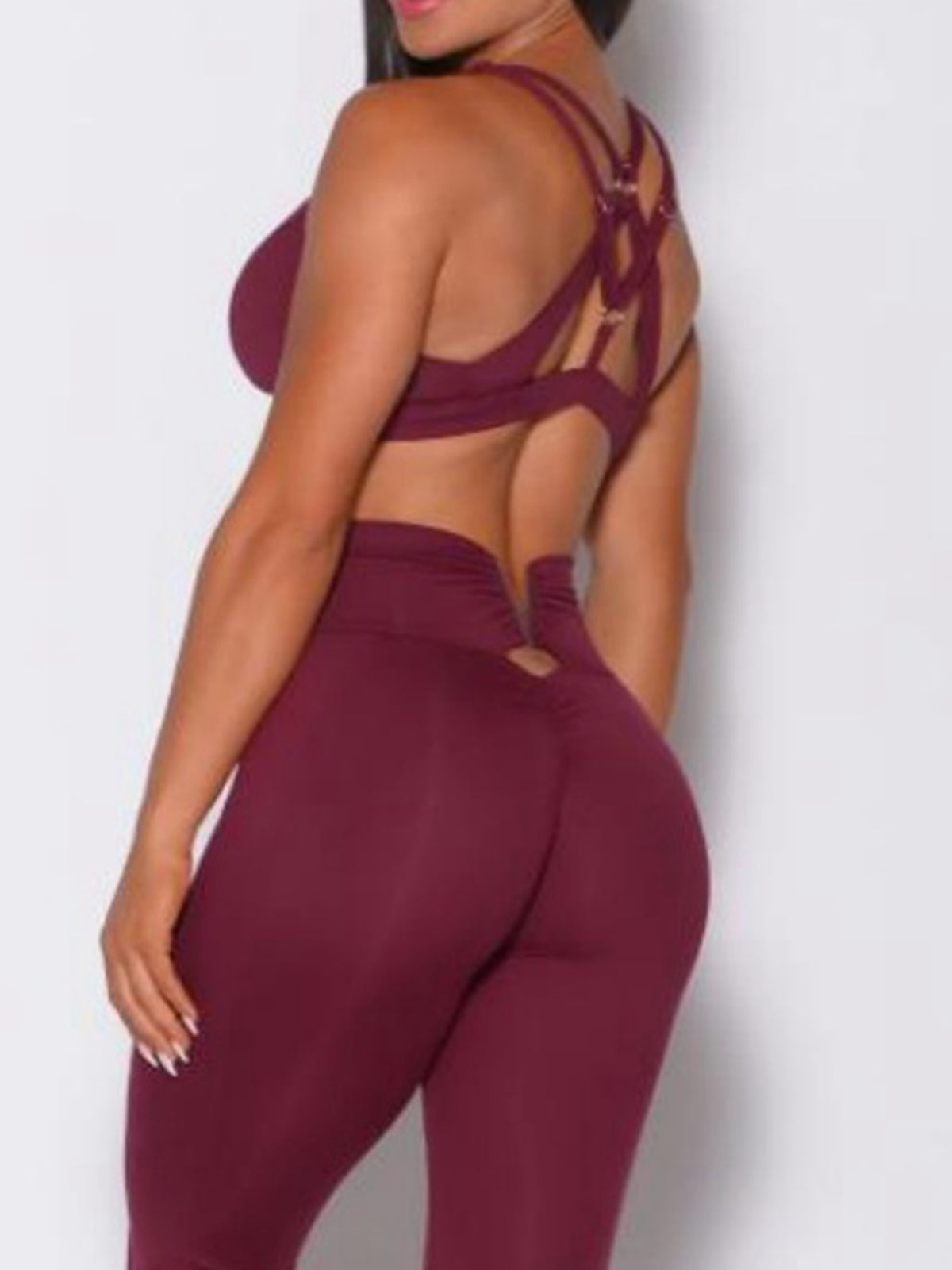 ZASUWA Women's High Waist V-Shape Cutout Metal Leggings - Sexy Workout Yoga Pants for Gym, Running & Night Out
