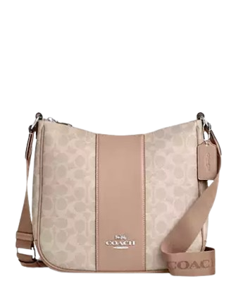 Coach Ellie File Bag in Signature Canvas with Stripe - Stylish Work Tote for Women | Perfect for Office, Business Meetings & Professional Carry