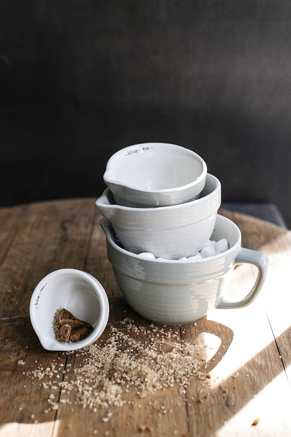 4-Piece Grey Batter Bowl Measuring Cups Set - Perfect for Baking, Cooking & Measuring Ingredients - Ideal for Home Bakers & Professional Chefs