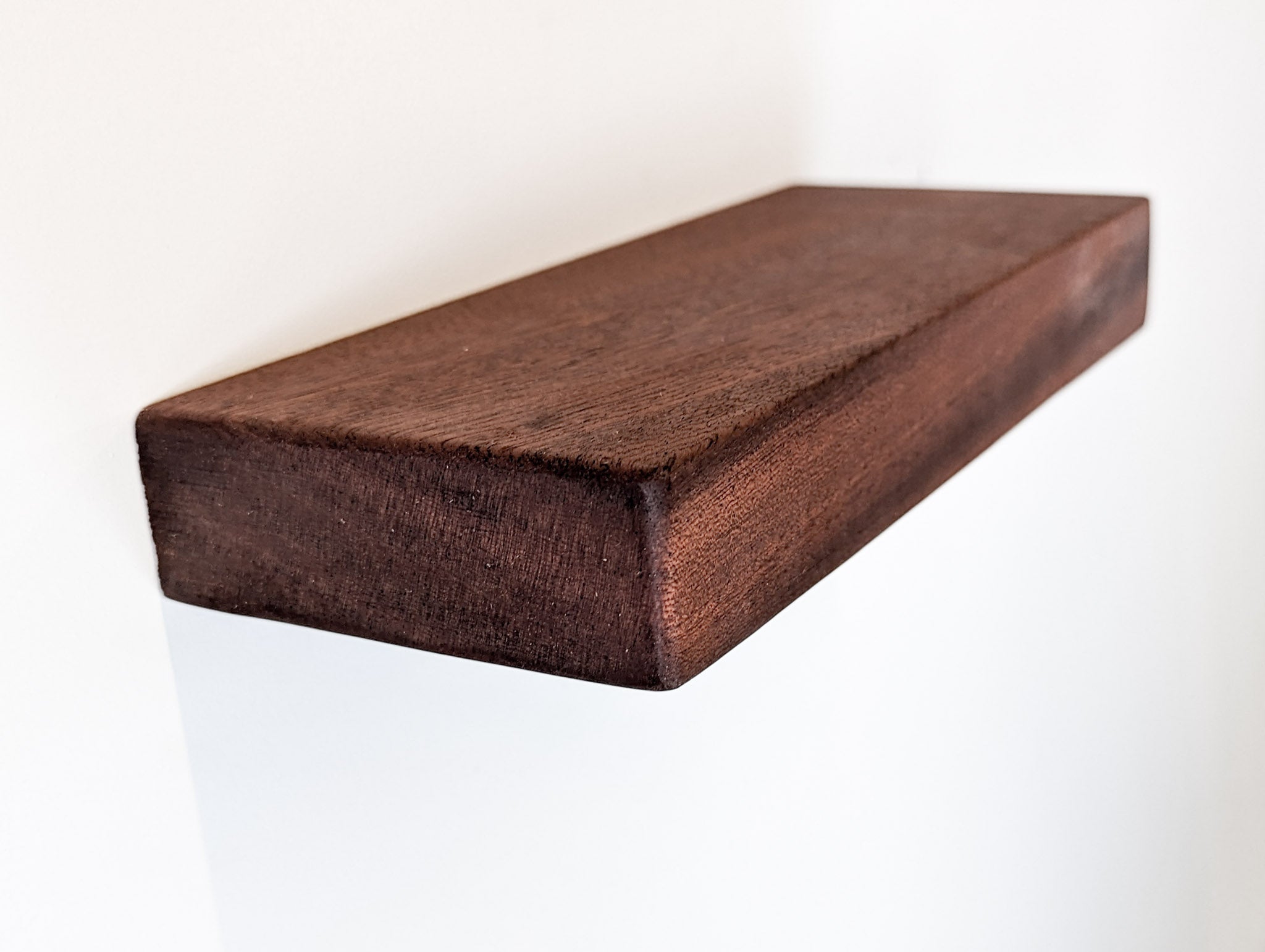 Premium Solid Mahogany Floating Shelves - 6 to 10 Inch Wall Mounted Wood Shelves for Living Room, Bathroom & Home Decor