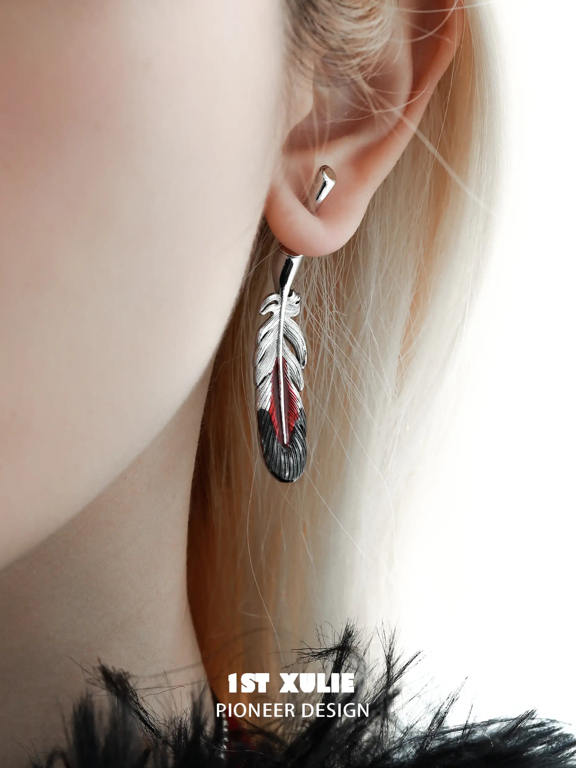 Soaring Cranes S925 Sterling Silver 18K Gold Plated Feather Earrings for Women - Elegant Dangle Drop Jewelry for Parties, Weddings & Special Occasions
