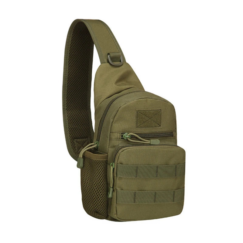 Portable Hiking & Travel Sling Shoulder Bag - MOLLE Chest Pack for Men - Outdoor Sports Bottle Pouch - Camping Hunting Fishing Backpack - Perfect for Hiking, Travel & Outdoor Adventures