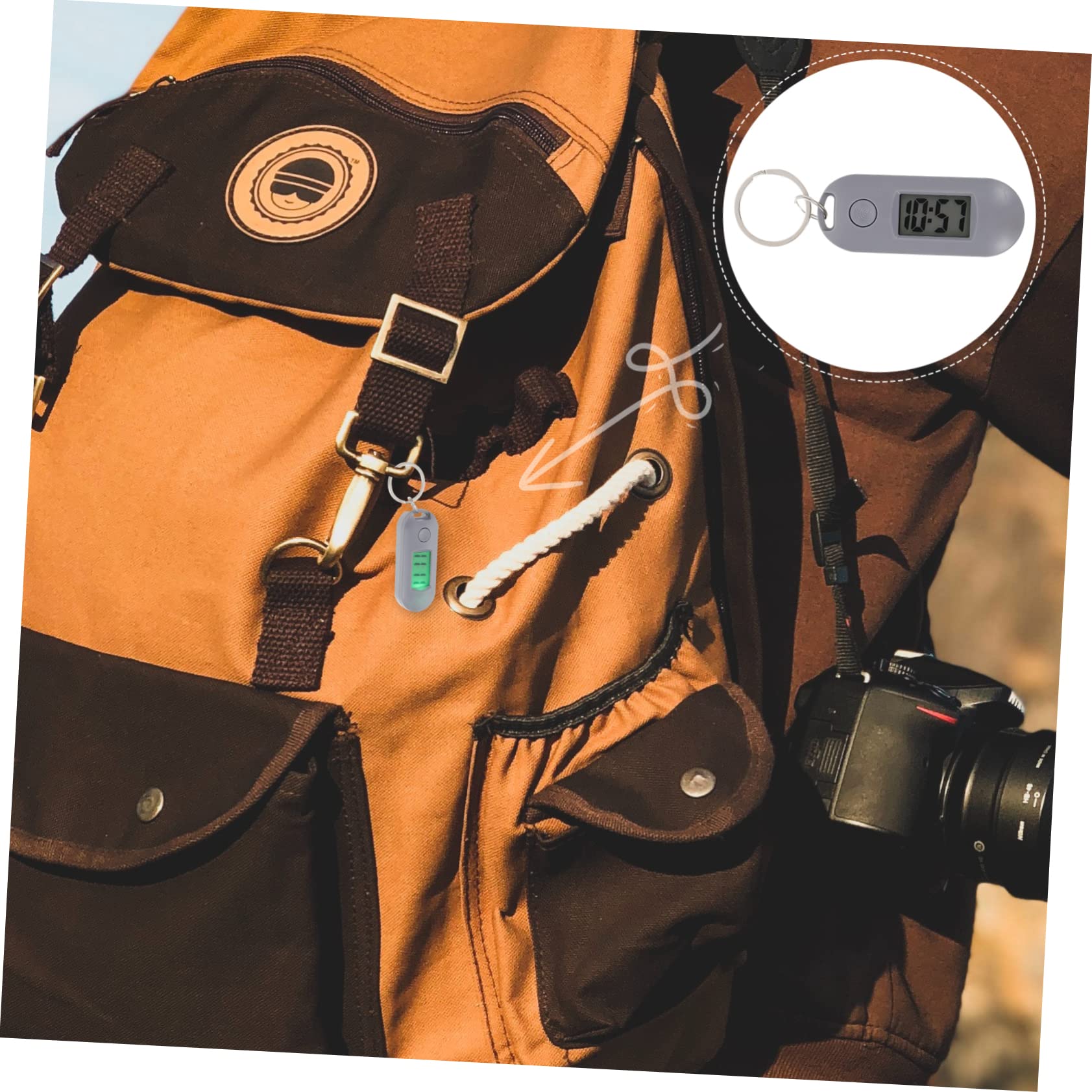NULYLU 3-Pack Digital Keychain Watch with Carabiner Clip - Waterproof Electronic Key Fob Watch for Students, Kids & Outdoor Activities - Perfect for Backpacks, Keys & Hiking Gear