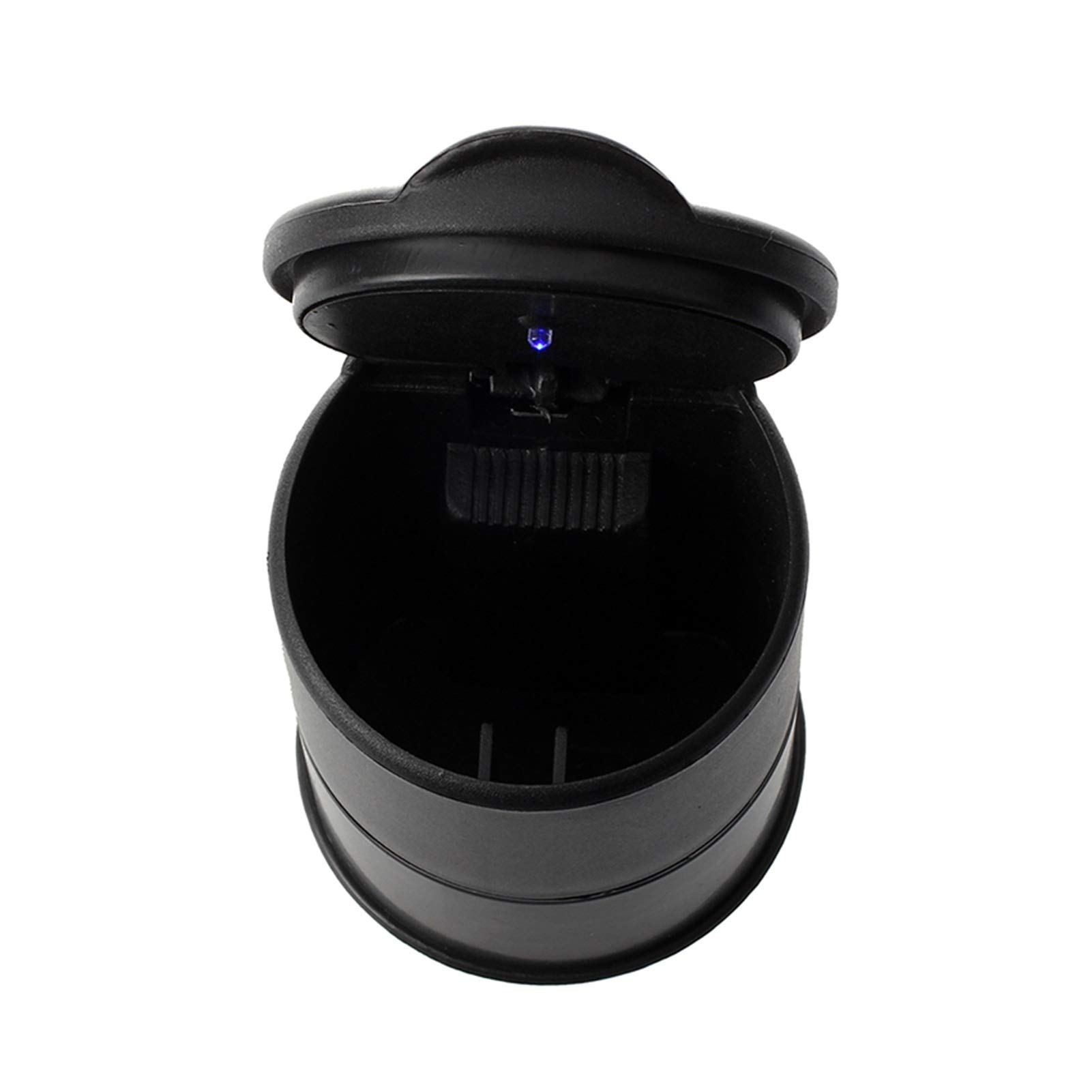 Universal Car Cup Holder Ashtray with LED Light - Black | Portable Car Accessory for Smokers | Perfect for Road Trips & Long Drives