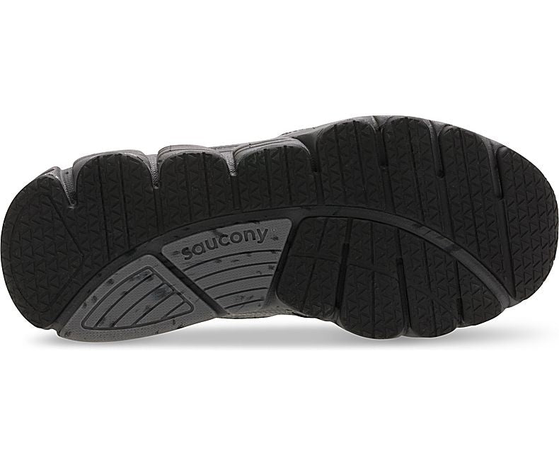 Saucony Kotaro 4 A/C Kids Running Shoes - Black/Grey - Lightweight Breathable Sneakers for Boys & Girls - Perfect for School, Sports & Daily Activities