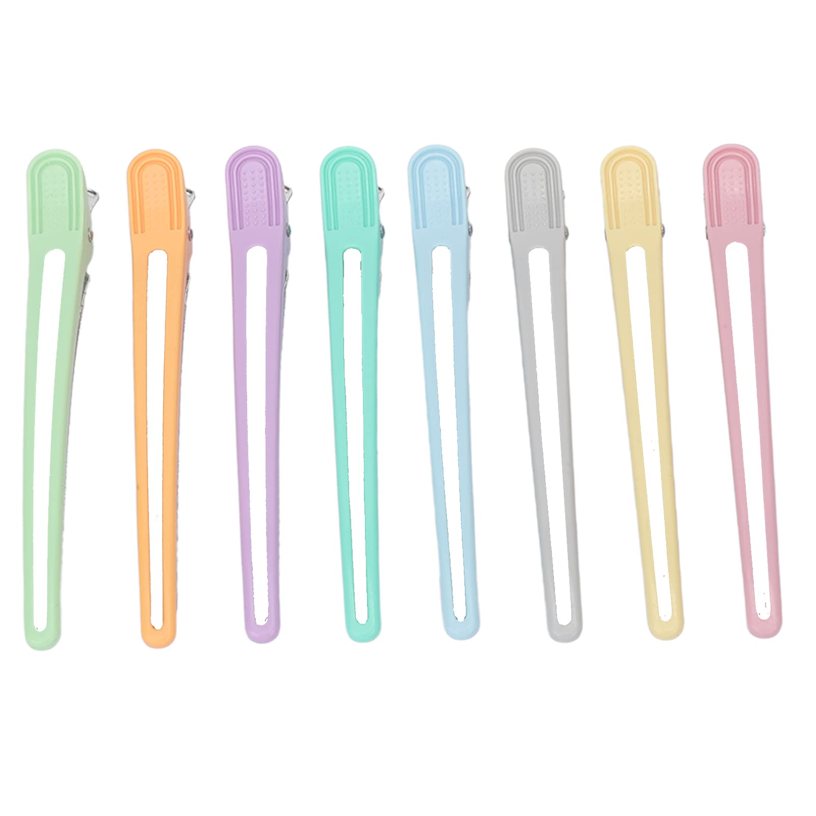 8pcs Colorful Acrylic Duckbill Hair Clips - Non-Slip Hair Styling Sectioning Clips for Women & Girls | Perfect for Ponytails, Braids and Updos (Assorted Colors)