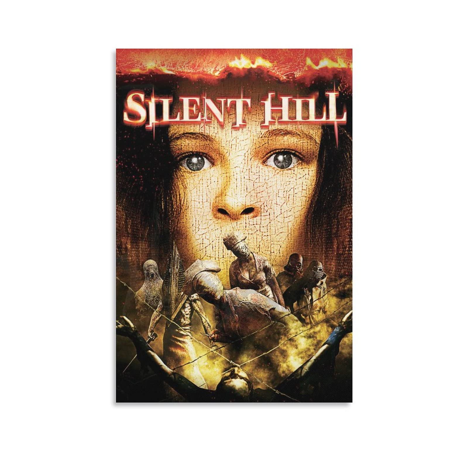 Silent Hill 2 Movie Poster - Premium Canvas Wall Art Print for Living Room & Bedroom Decor - 20x30 Inch Horror Film Artwork - Perfect for Gamers & Horror Fans Home Theater Decor