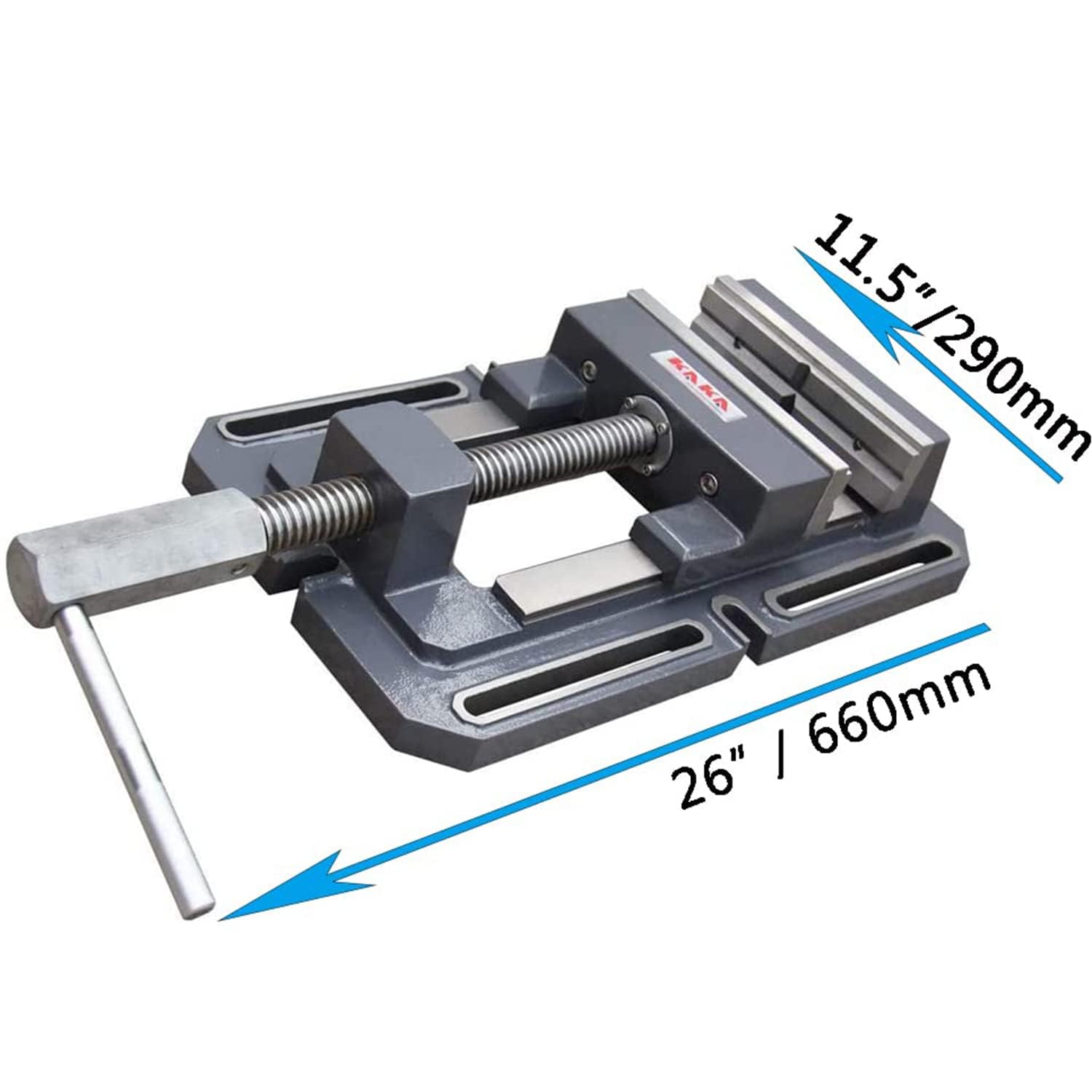 KAKA INDUSTRIAL TSL-200 8-Inch Low-Profile Drill Press Vise - Heavy Duty Metal Milling Vice for Precision Drilling & Woodworking - Perfect for Workshop, DIY Projects & Metal Fabrication