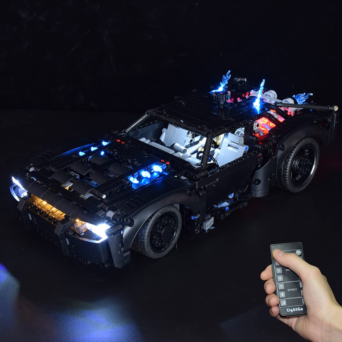 PEXL LED Lights Kit for Lego Batman Batmobile 42127 - Compatible with Lego Technic Model (Lego Set NOT Included) - Perfect for Night Display & DIY Lighting Projects