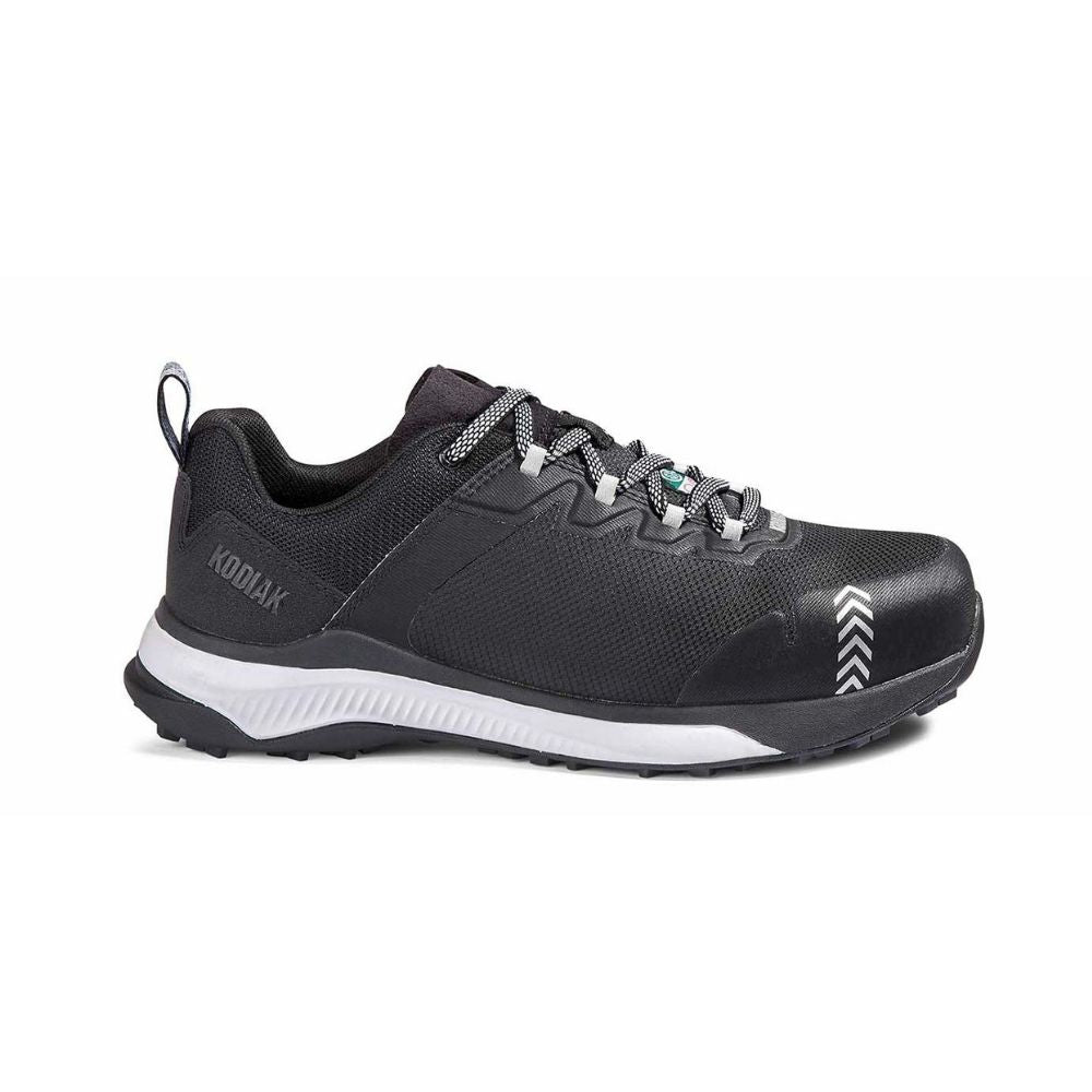 Kodiak Quicktrail Women's Composite Toe Work Safety Athletic Shoes - Lightweight Non-Slip Steel Toe Sneakers for Construction, Warehouse & Outdoor Work (Black)