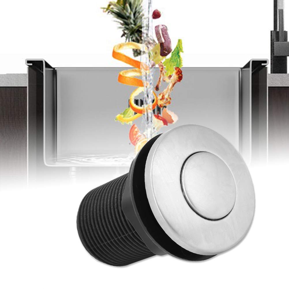 **Stainless Steel Garbage Disposal Air Switch - 304 Stainless Steel Sink Top Button for Food Waste Disposal Replacement | Perfect for Kitchen Sink & Waste Management**