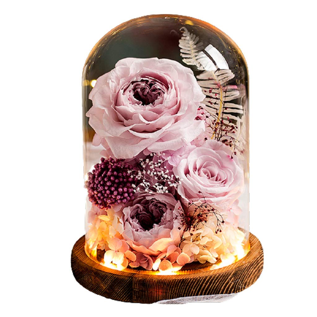 LZL Eternal Preserved Rose Gift Box - Real Shiny Preserved Flower for Anniversary, Girlfriend, Best Friend, Valentine's Day - Home Decor & Romantic Gift (Color: Blue) - Perfect for Weddings, Anniversaries & Special Occasions