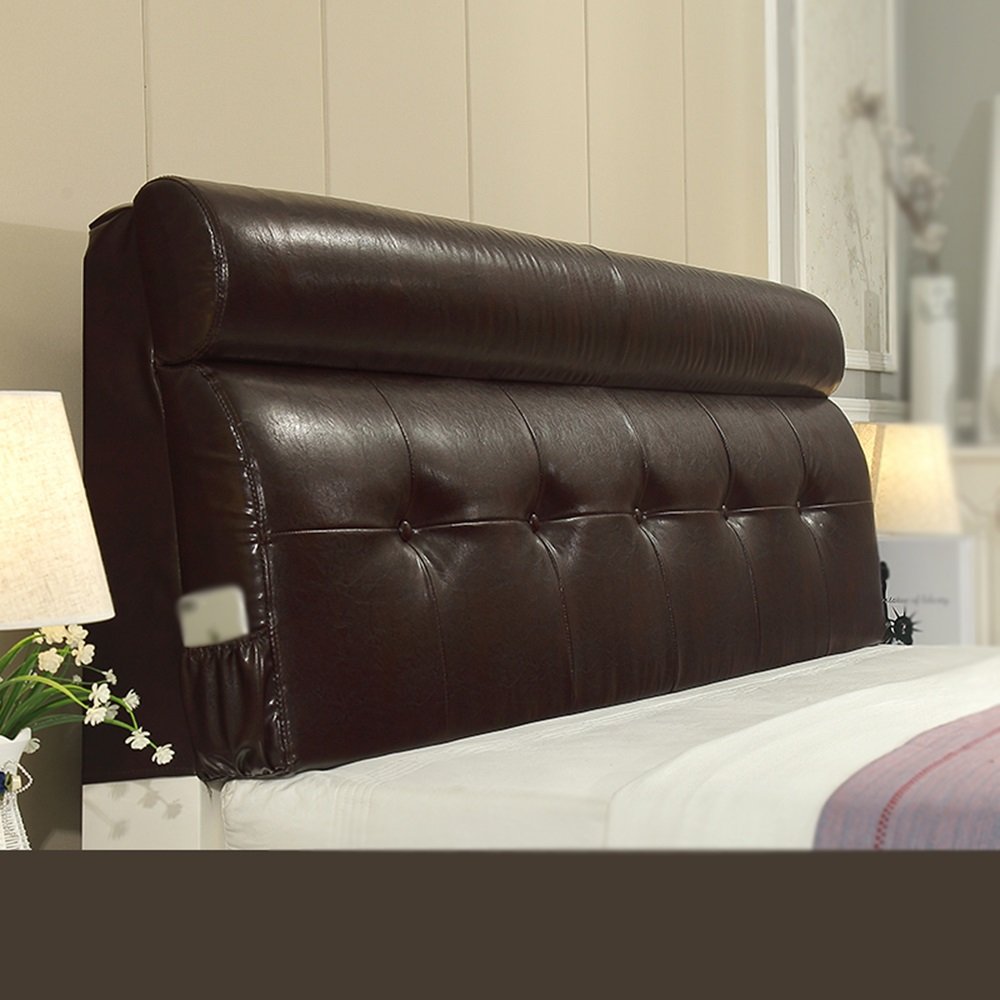Premium Large Backrest Cushion - Soft Leather Bed Pillow for Double Bed, Sofa & Bedroom Comfort - Perfect for Relaxing, Reading & Lounging