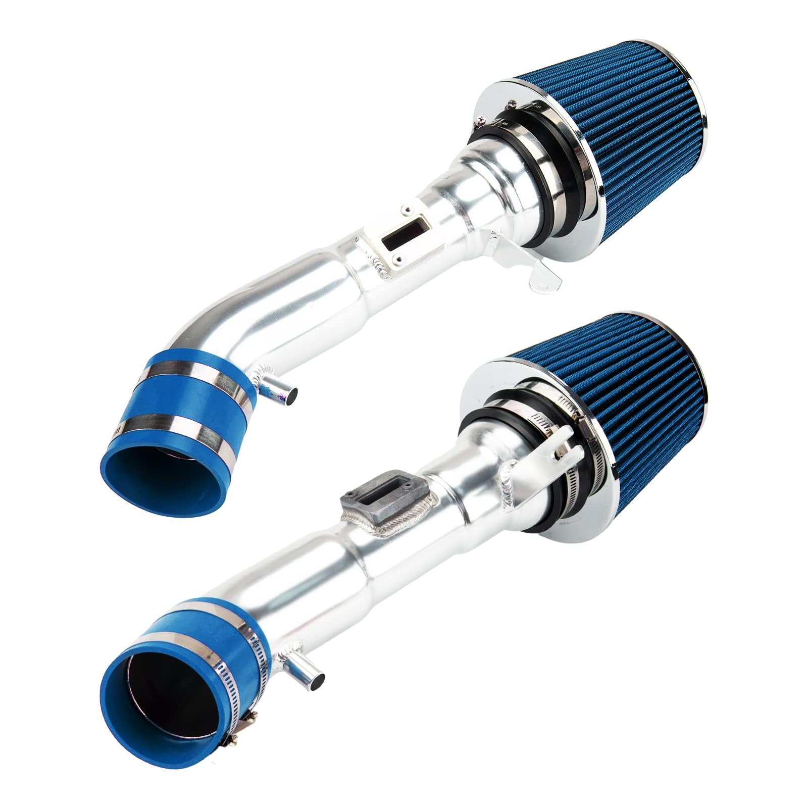 High Performance Cold Air Intake System - Polished Aluminum Air Intake Pipe Kit for 2008-2013 INFINITI G37 & 2009-2020 Nissan 370Z (V6 3.7L) - Blue - Improve Engine Power & Fuel Efficiency for Street Racing & Daily Driving
