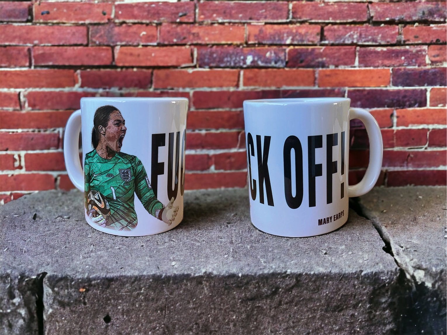 Mary Earps 'F**k Off' Mug - Funny Sarcastic Coffee Cup for Soccer Fans, Gifts, Office Humor - Perfect for Tea, Coffee, or Desk Decor