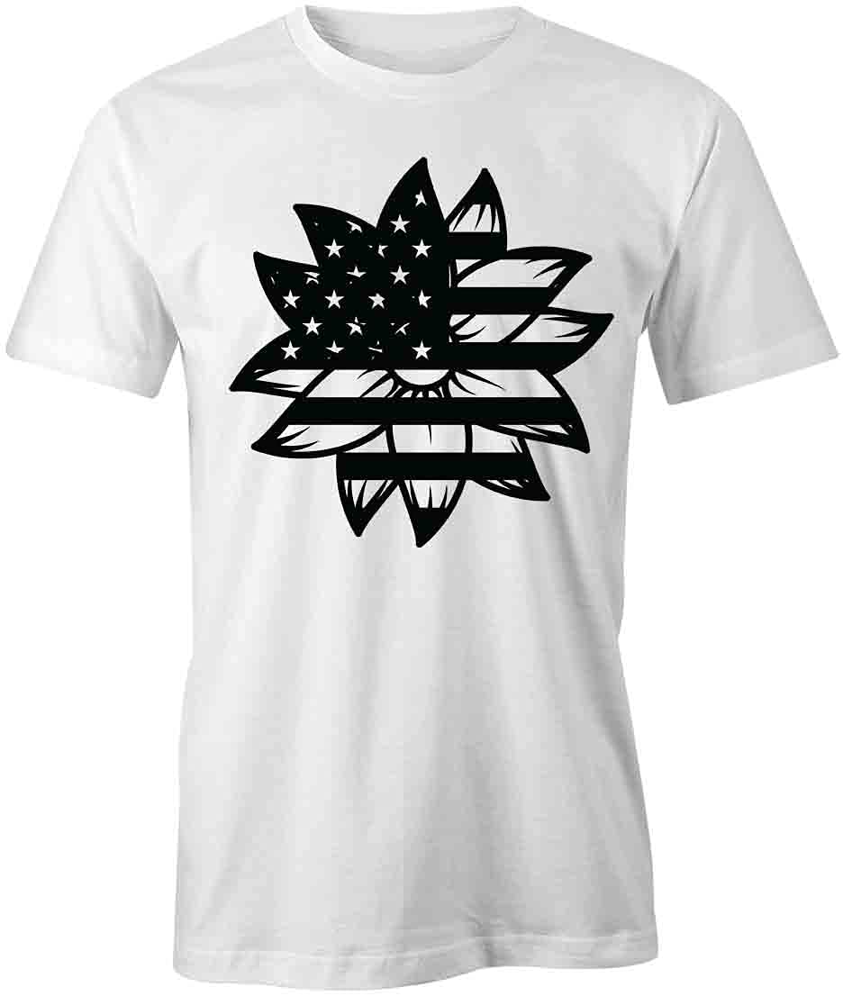 Sunflower Printed T-Shirt for Women - Soft Cotton White Graphic Tee with Floral Design | Casual Summer Outfits, Beach Wear, Festival Fashion
