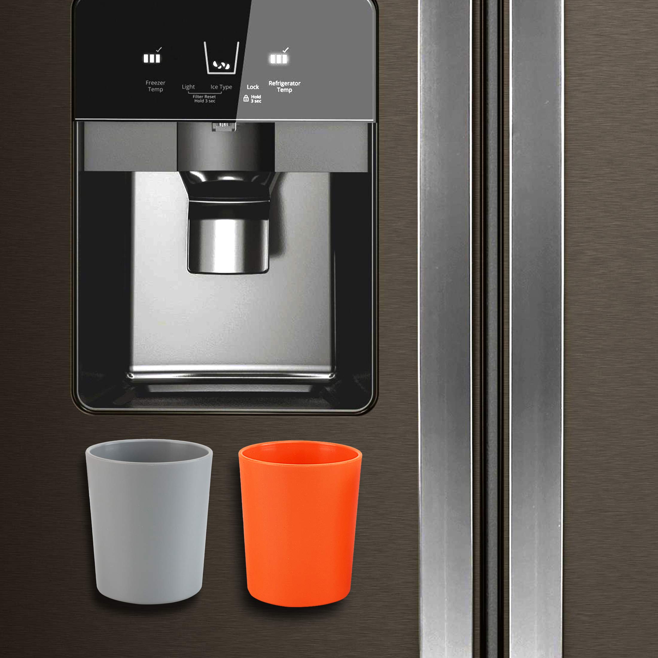 EZCUP Magnetic Fridge Cups For Kids - BPA-Free Open Top Toddler Drinking Cups | USA Made Hanging Plastic Cups for Refrigerators & Water Coolers | Safe Non-Toxic Baby Cups for Independent Drinkers | Perfect for Daycare, Home & Travel Use