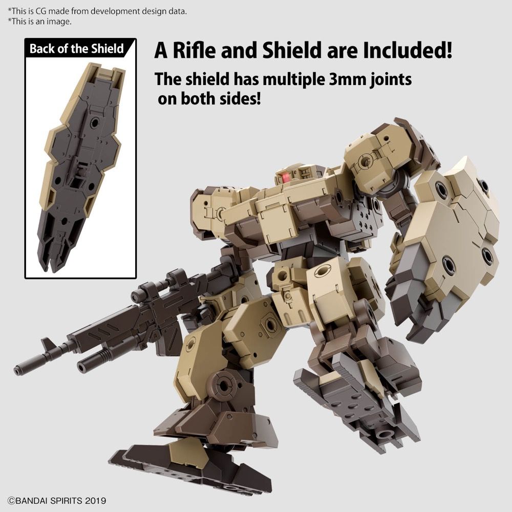 Bandai 30MM 1/144 Scale eEXM-9 Baskyrotto (Brown) Model Kit - 30 Minutes Missions Customizable Mecha for Hobbyists & Collectors - Perfect for Display, Diorama Building & Sci-Fi Action Scenes