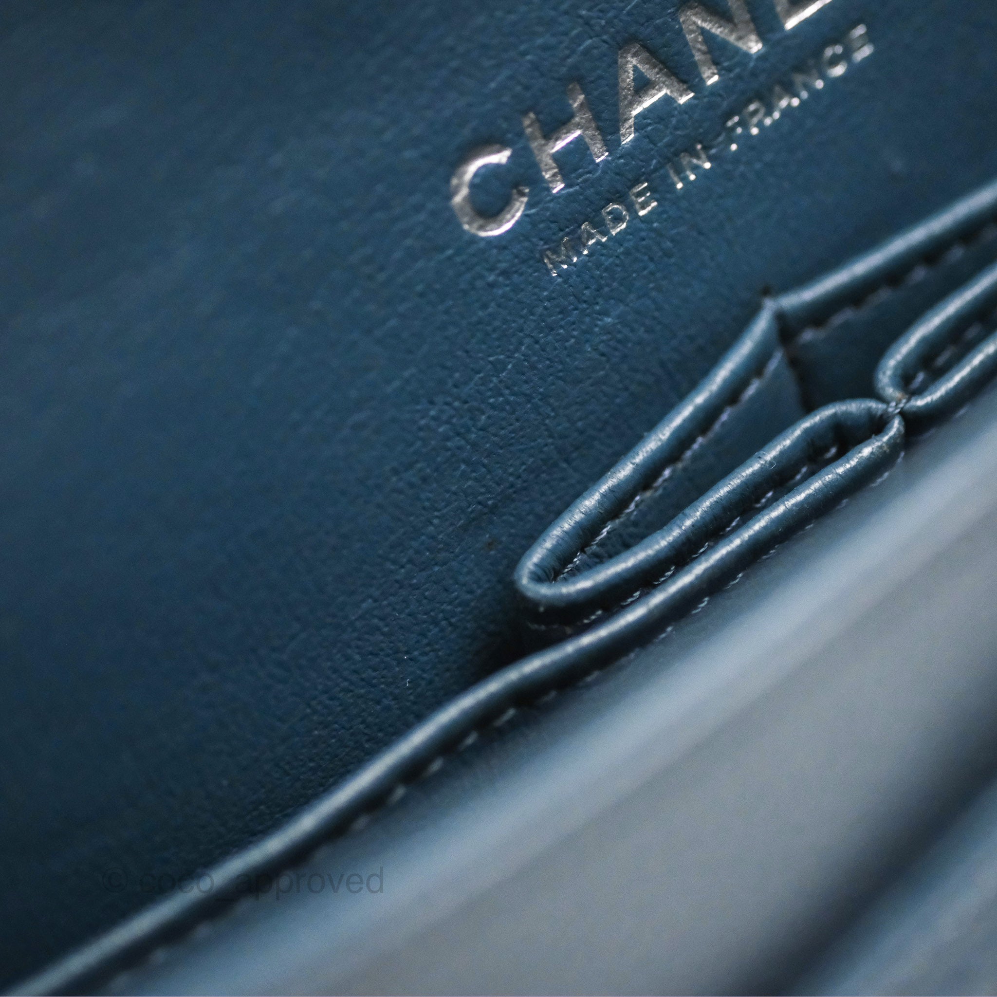 Chanel Classic Double Flap Quilted Medium/Large Handbag in Blue Caviar Leather with Silver Hardware - Perfect for Work, Evening Events & Luxury Fashion Accessories